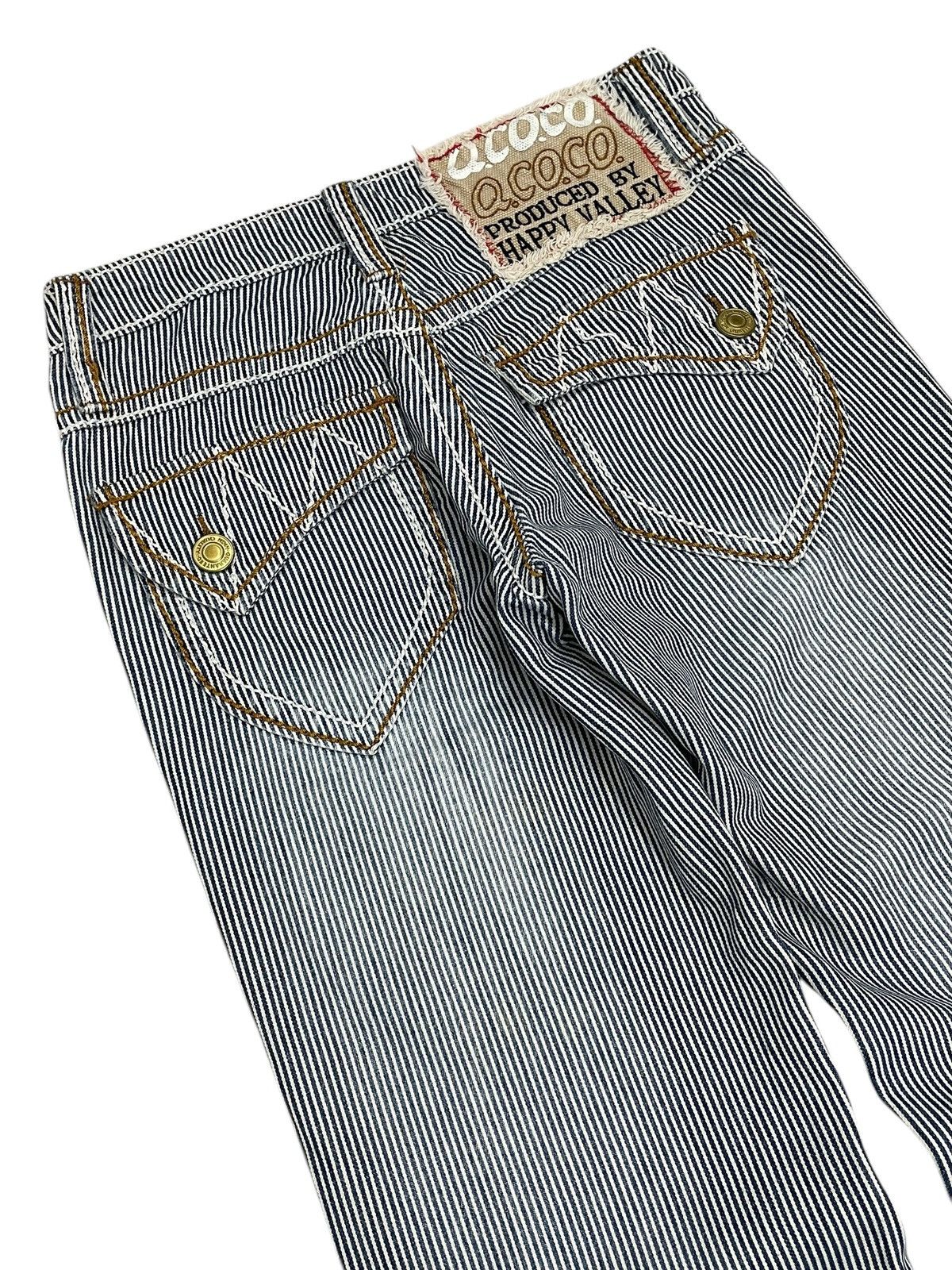 Japanese Brand Q.Coco Hickory Hard Stiching Old Money Flare Denim Size 26" / US 2 / IT 38 - 9 Thumbnail