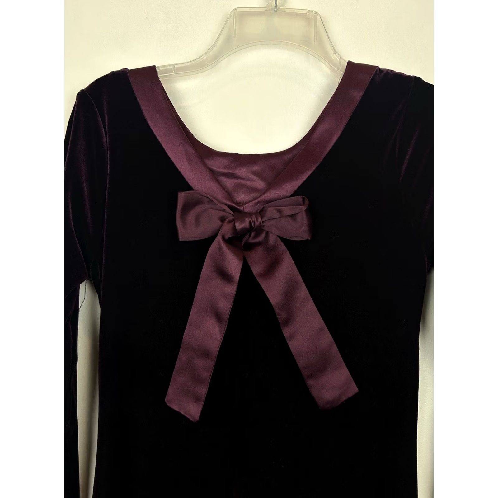 Velour Melodee Purple Velour Dress Midi Womens 10 Shift Casual Event Size L / US 10 / IT 46 - 3 Thumbnail