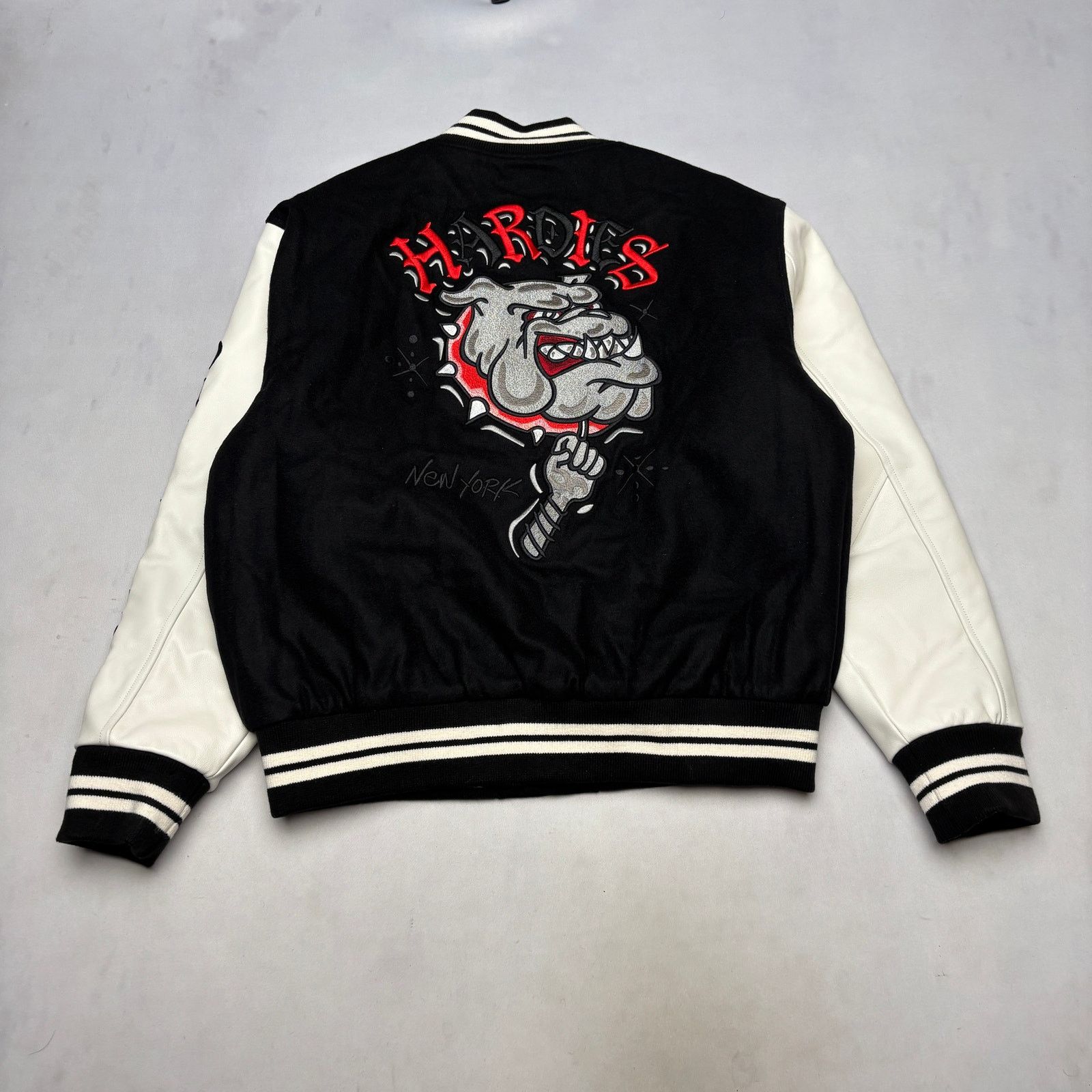 Hardies Hardware Hardies Hardware Bully Varsity Jacket Men's Large Leather Size US L / EU 52-54 / 3 - 4 Thumbnail