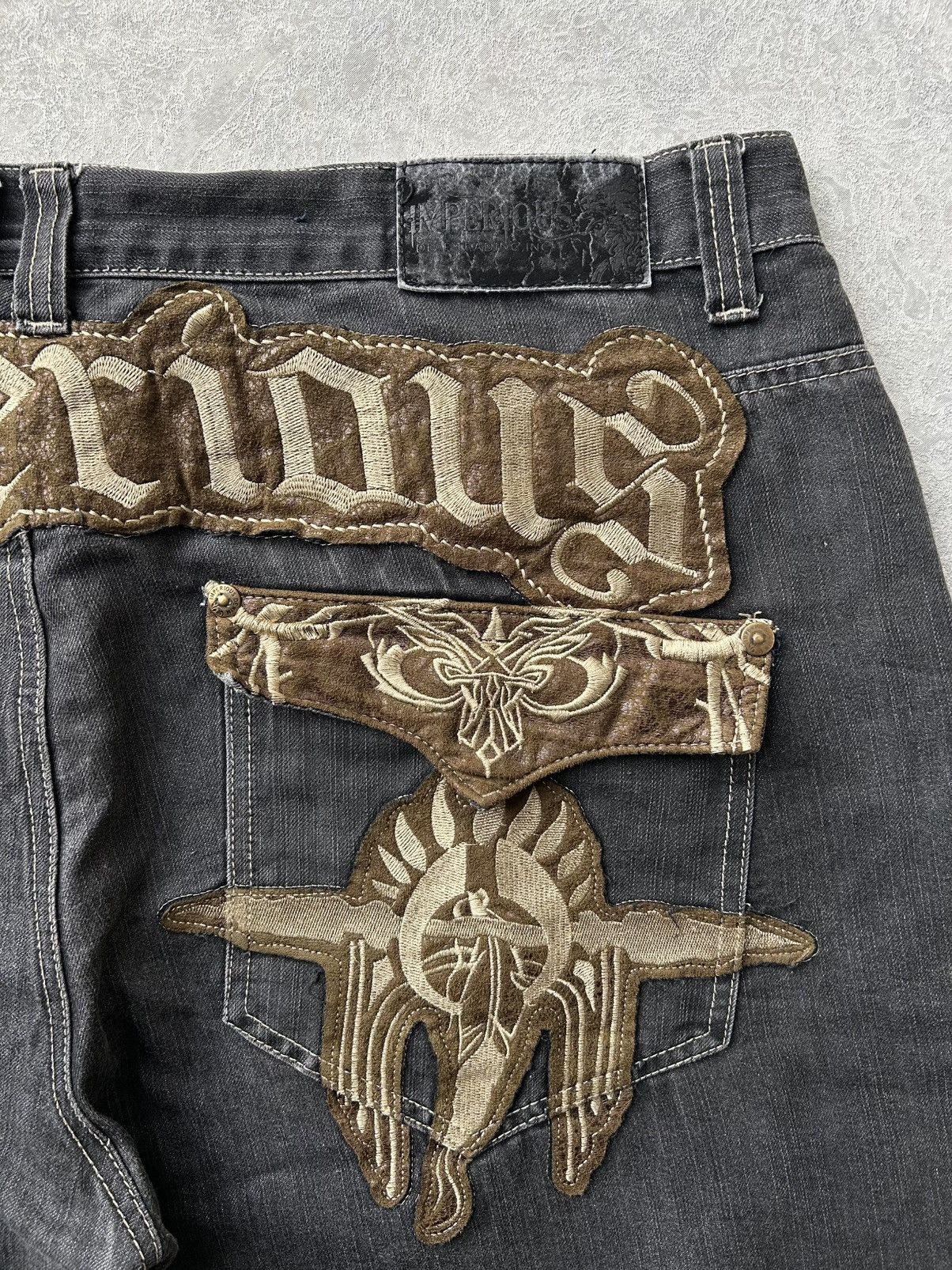 Imperious Y2K Vintage Imperious Embroidered Baggy Jorts JNCO Style Size US 42 / EU 58 - 11 Thumbnail