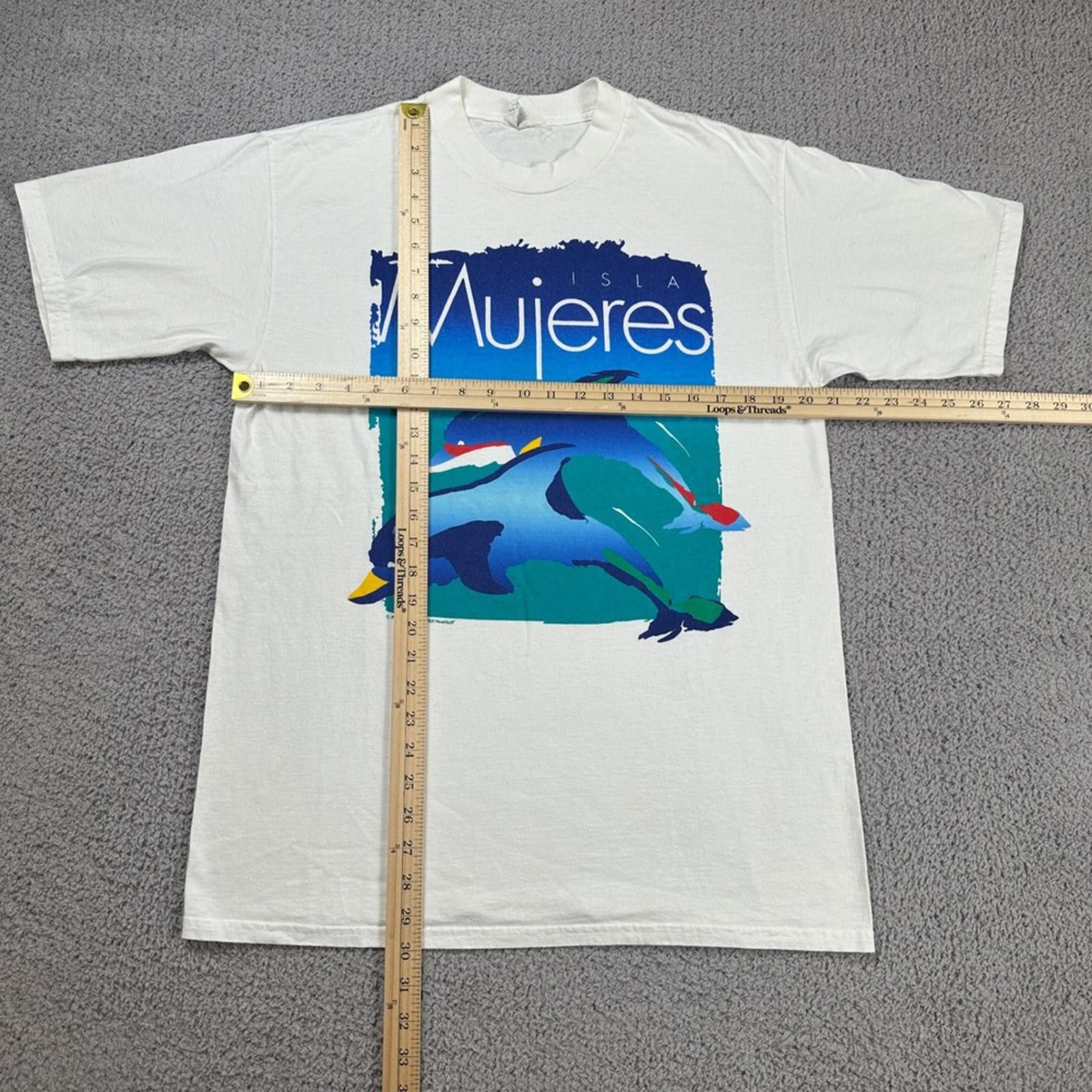 Other Vintage 1999 Peter Mussfeldt Isla Mujeres Dolphin T Shirt Size US L / EU 52-54 / 3 - 2 Thumbnail