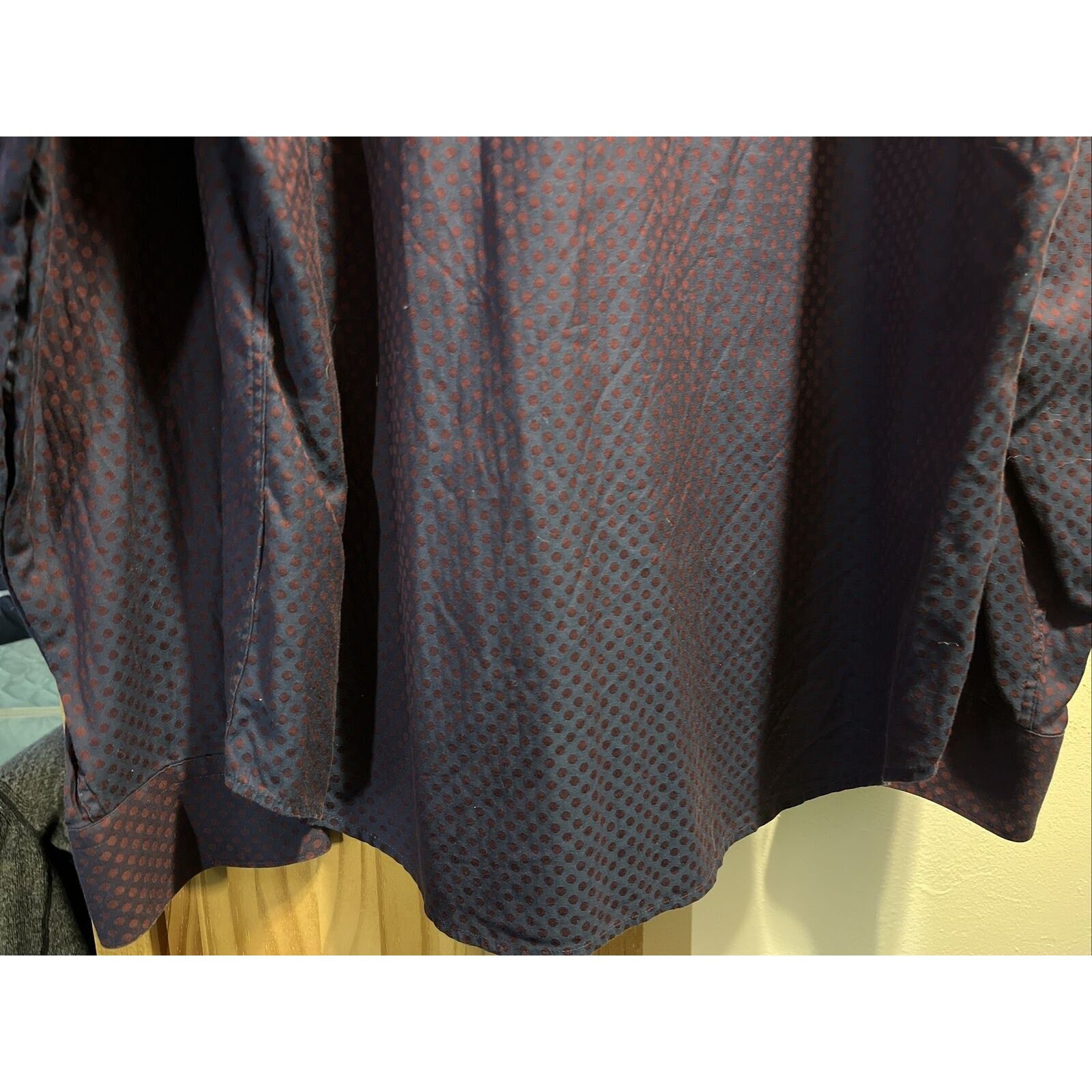 BUGATCHI Bugatchi Uomo Men’s L Purple Geometric Dot LS Cotton Shirt Size US L / EU 52-54 / 3 - 11 Thumbnail