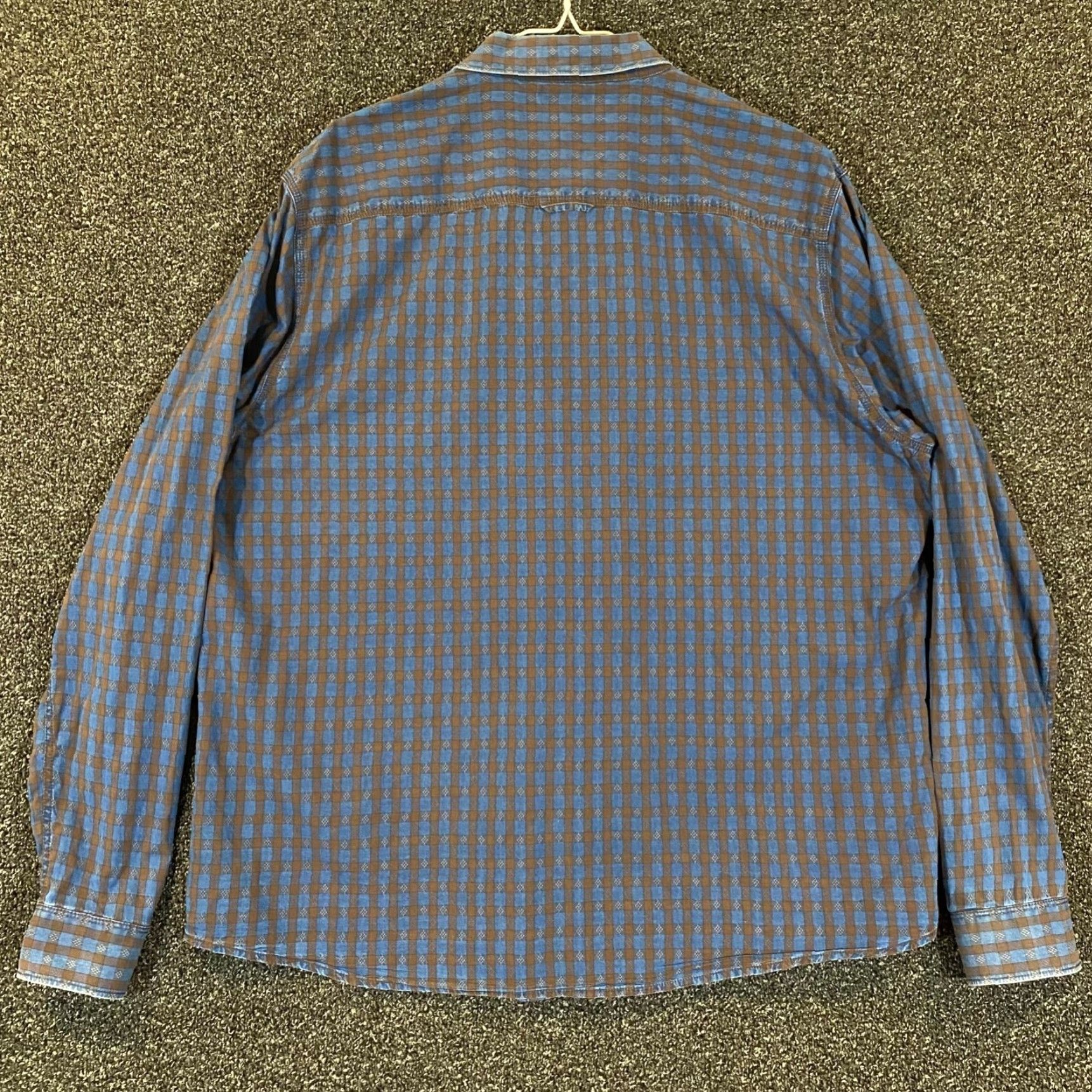 Carbon2Cobalt VINTAGE Carbon2cobalt Mens XL Flannel Shirt Long Sleeve Button-Up Plaid Cotton Casual Winter Winter Blue Brown Size US XL / EU 56 / 4 - 7 Thumbnail