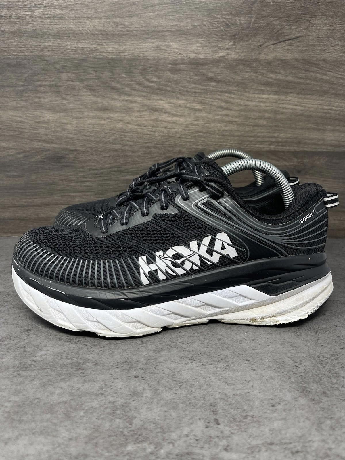 Other HOKA Bondi 7 Shoes Mens Size 8 Black White Sneakers One One Size US 8 / EU 41 - 1 Thumbnail
