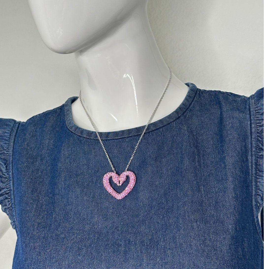 Swarovski Swarovski Sublima Pendant (Pink) Swan Heart, Large, Necklace Size ONE SIZE - 6 Thumbnail