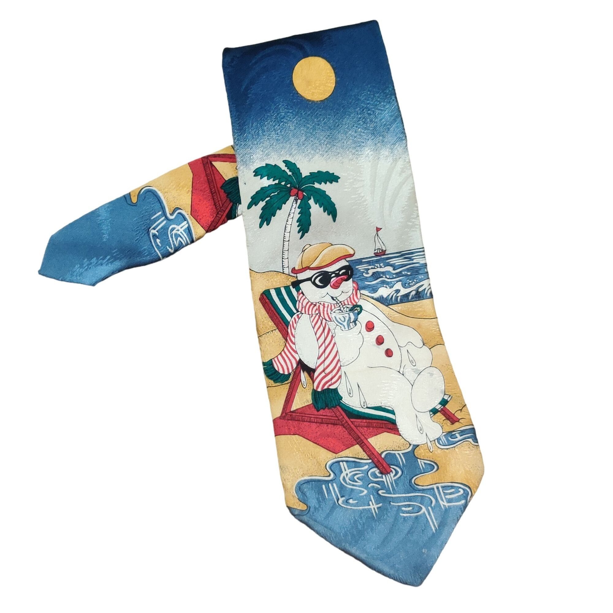 Other Surrey Mens Necktie Holiday Beach Snowman Christmas Party Va Size ONE SIZE - 1 Thumbnail