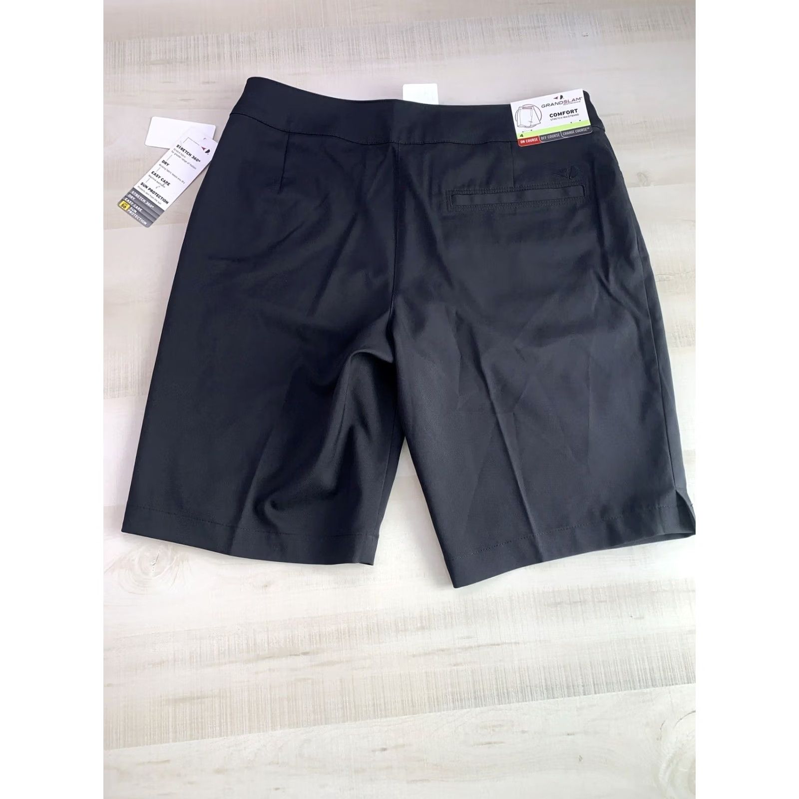 Vintage Grand Slam Women’s Golf Shorts On Course Black 4 NWT Comfort Stretch Waistband Activewear Polyester Spandex Athletic Size 27" / US 4 / IT 40 - 4 Thumbnail