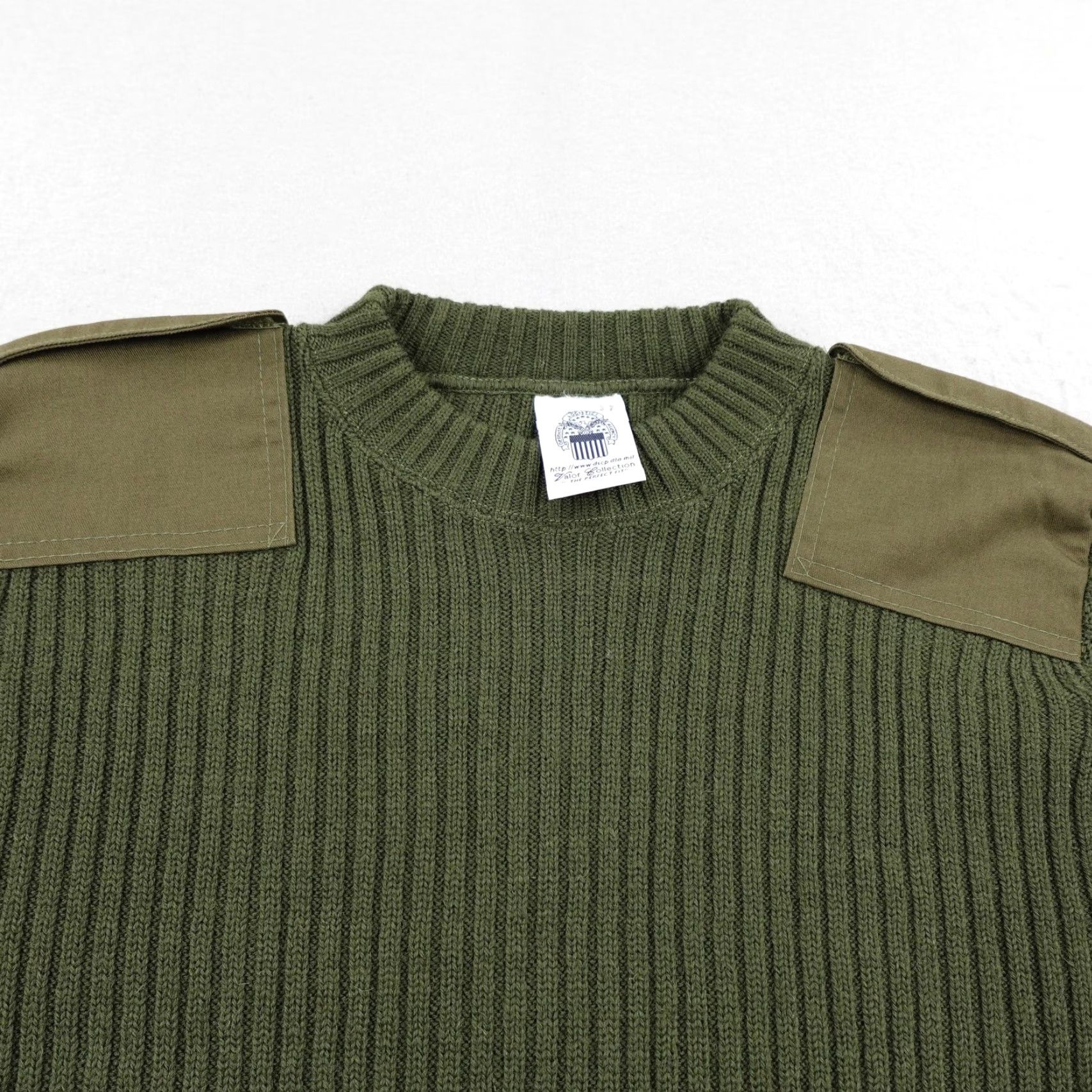 Commando VINTAGE Valor Collection DSCP Sweater Mens 42 Green Service Wool Commando Military Army Casual Workwear Slim Knit Crew Neck Long Sleeve Regular L Size Size US L / EU 52-54 / 3 - 2 Thumbnail