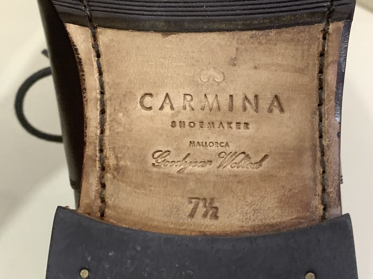Carmina CARMINA SHOEMAKER OXFORD CAPTOE IN DARK BROWN LACE-UP SHOES Size US 8.5 / EU 41-42 - 10 Thumbnail