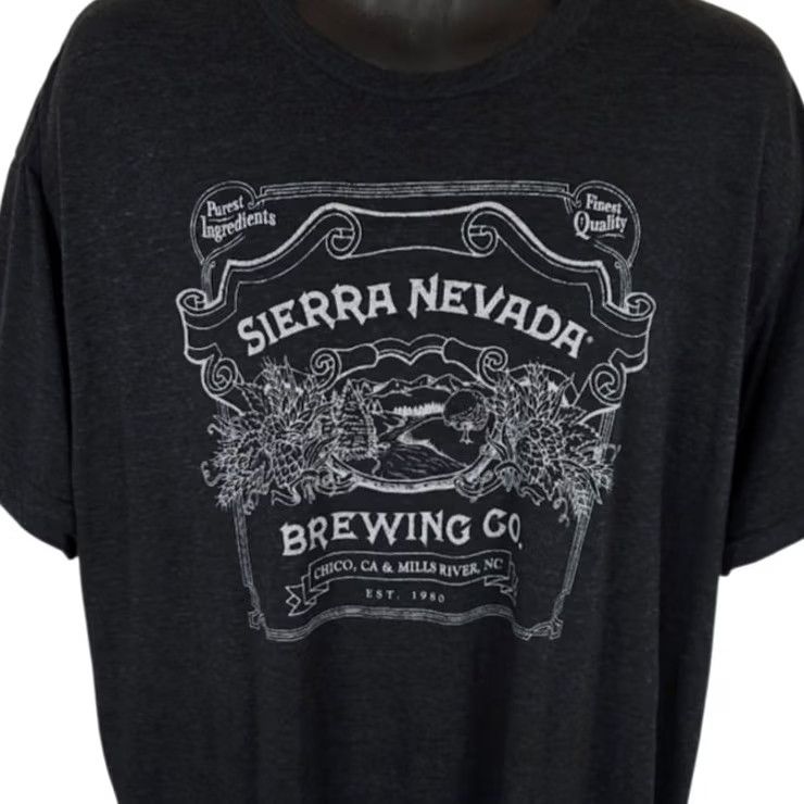 Vintage Sierra Nevada Brewing T Shirt Mens 2XL Gray Beer Breweriana Made In USA Shirt Size US XXL / EU 58 / 5 - 2 Thumbnail