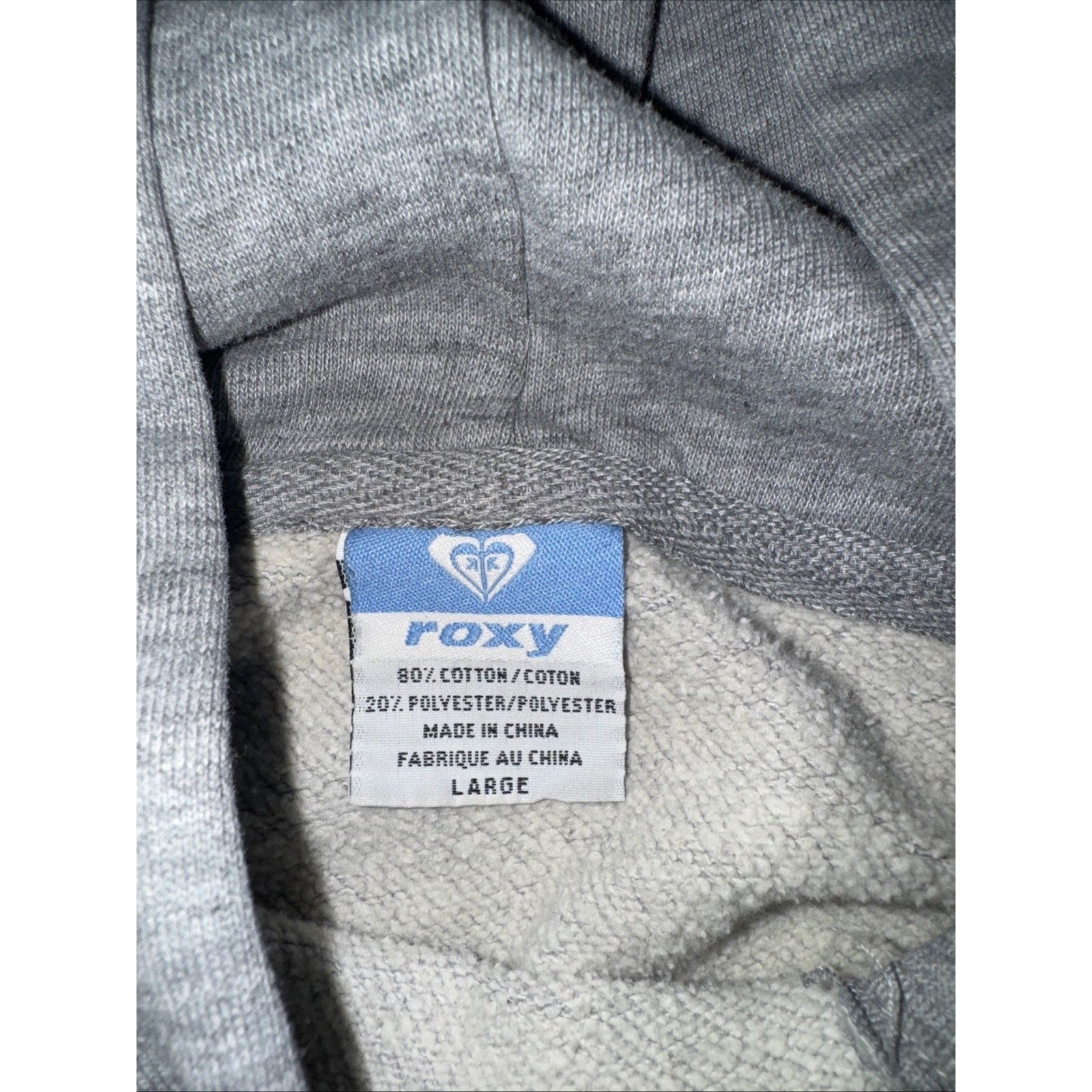 Quiksilver × Vintage Roxy Surf Hoodie Women’s L Gray Pullover Sweatshirt 20x22 Size L / US 10 / IT 46 - 6 Thumbnail