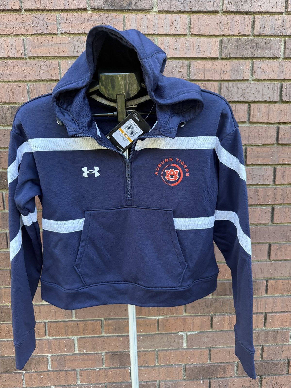 Under Armour Under Armour Navy Auburn Tigers Cropped Hoodie Sweatshirt Size S / US 4 / IT 40 - 2 Thumbnail