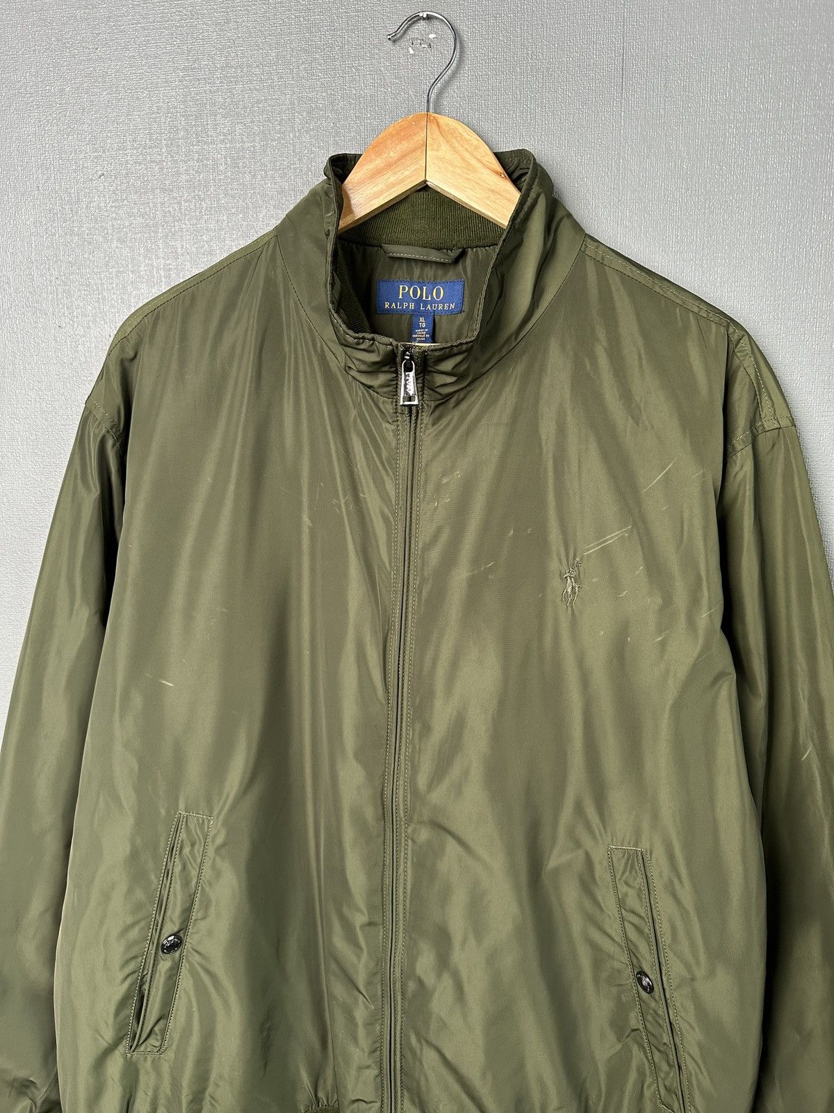 Polo Ralph Lauren POLO RALPH LAUREN Khaki Green Bomber Jacket Tartan Lined XL Size US XL / EU 56 / 4 - 4 Thumbnail