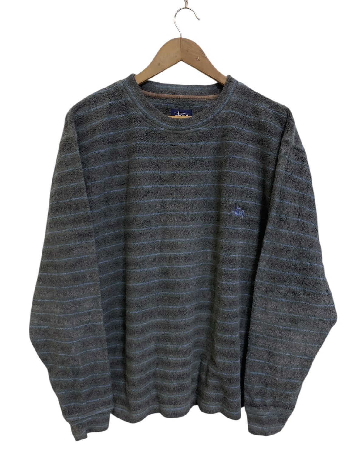 Stussy 💥Vintage Stussy Streetwear Kurt Cobain Style Stripe Shirt Size US L / EU 52-54 / 3 - 1 Thumbnail