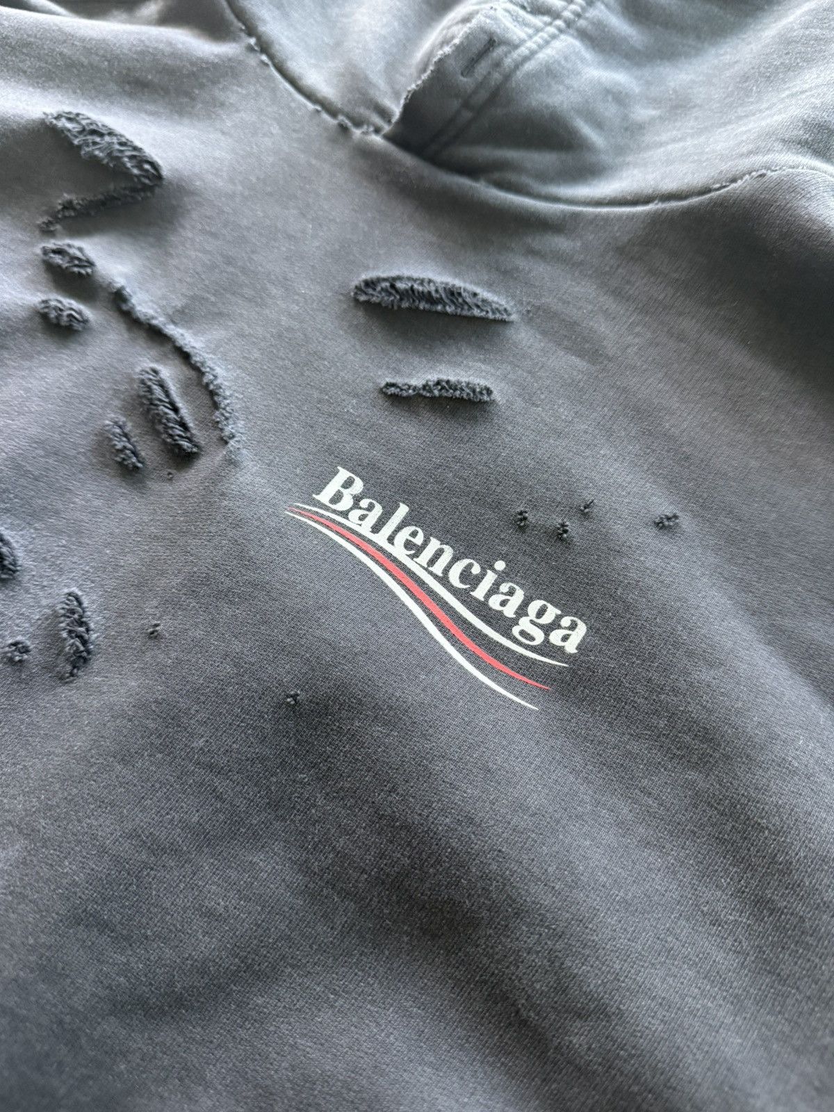 Balenciaga Balenciaga double layer political hoodie lightly thrashed Size US S / EU 44-46 / 1 - 2 Thumbnail