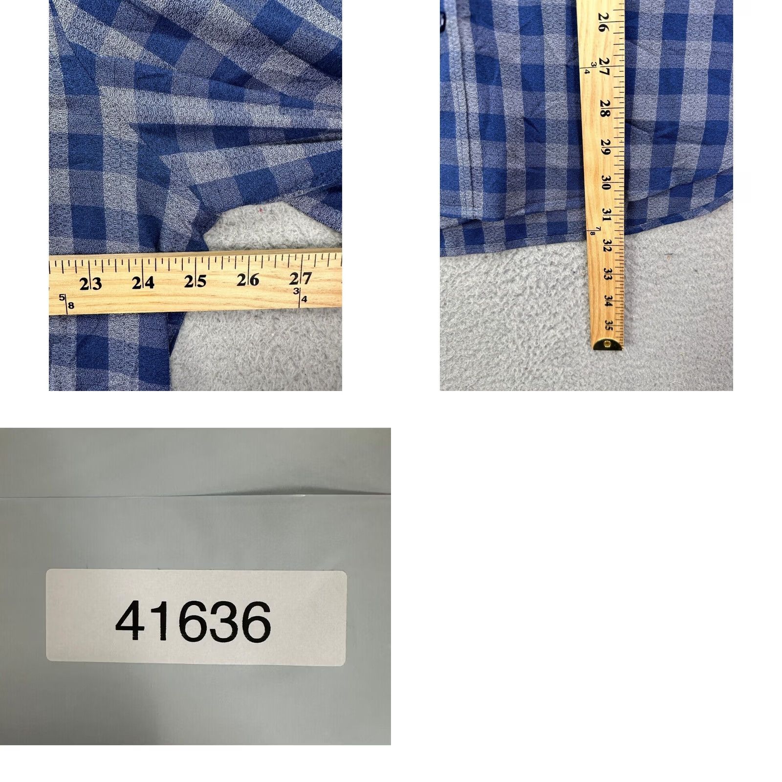 BUGATCHI Bugatchi Uomo Shirt Adult 2XL Blue Plaid Button-Down Cotton Mens Shirt 2XL Blue Gray Plaid Shaped Fit Button Down Mens Size US XXL / EU 58 / 5 - 8 Thumbnail