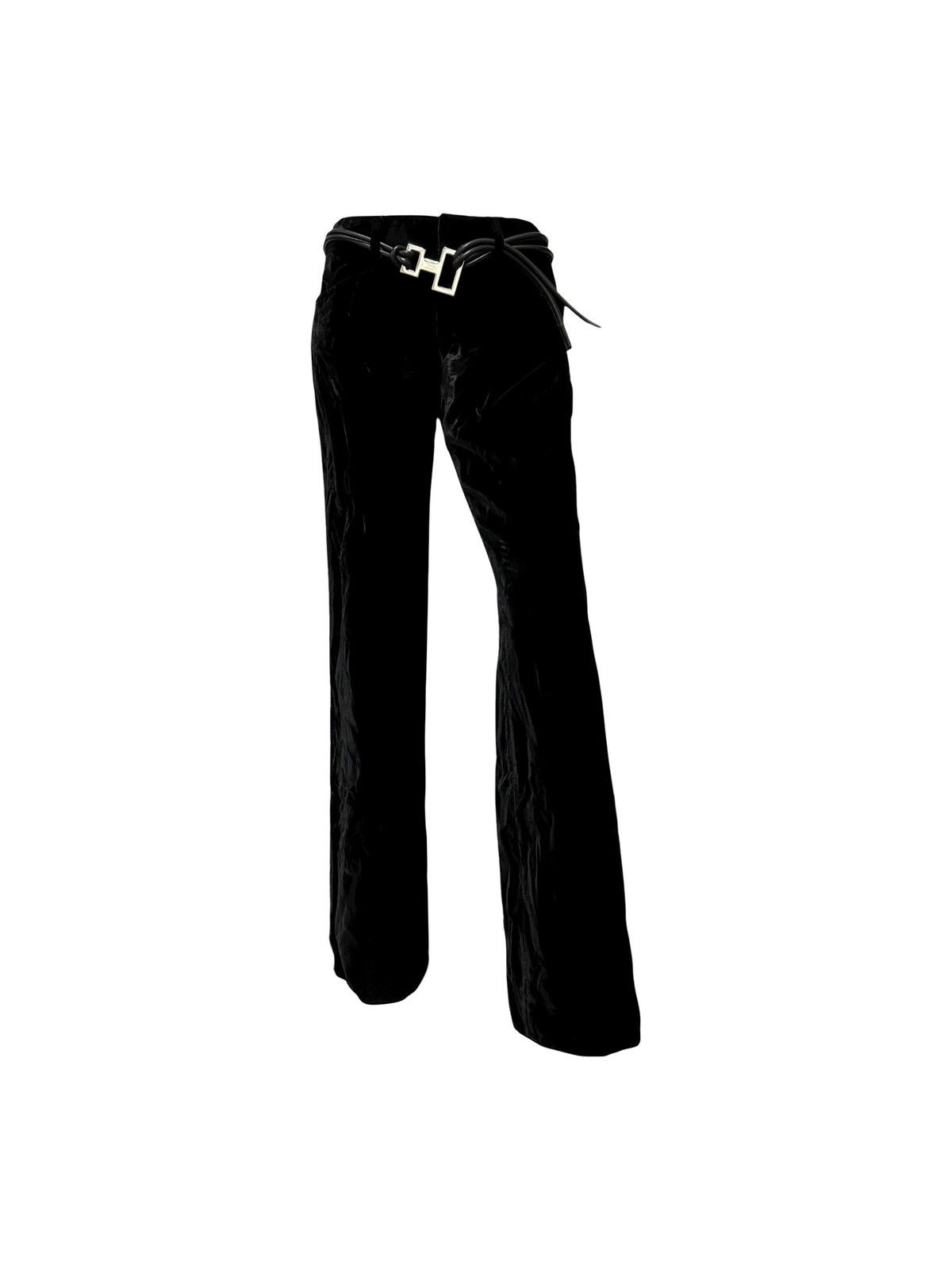 Gucci GUCCI Fall Winter 2004 Velvet Pants with Leather Rope Belt Size 27" / US 4 / IT 40 - 1 Thumbnail