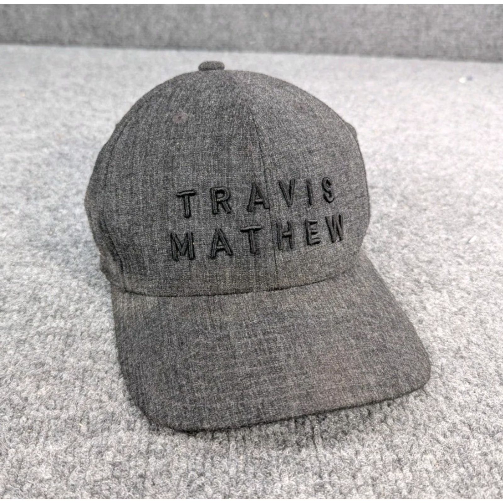 TravisMathew Travis Mathew Spell Out Snapback Hat Gray Adjustable One Size Men Casual Sports Cap Size ONE SIZE - 2 Thumbnail