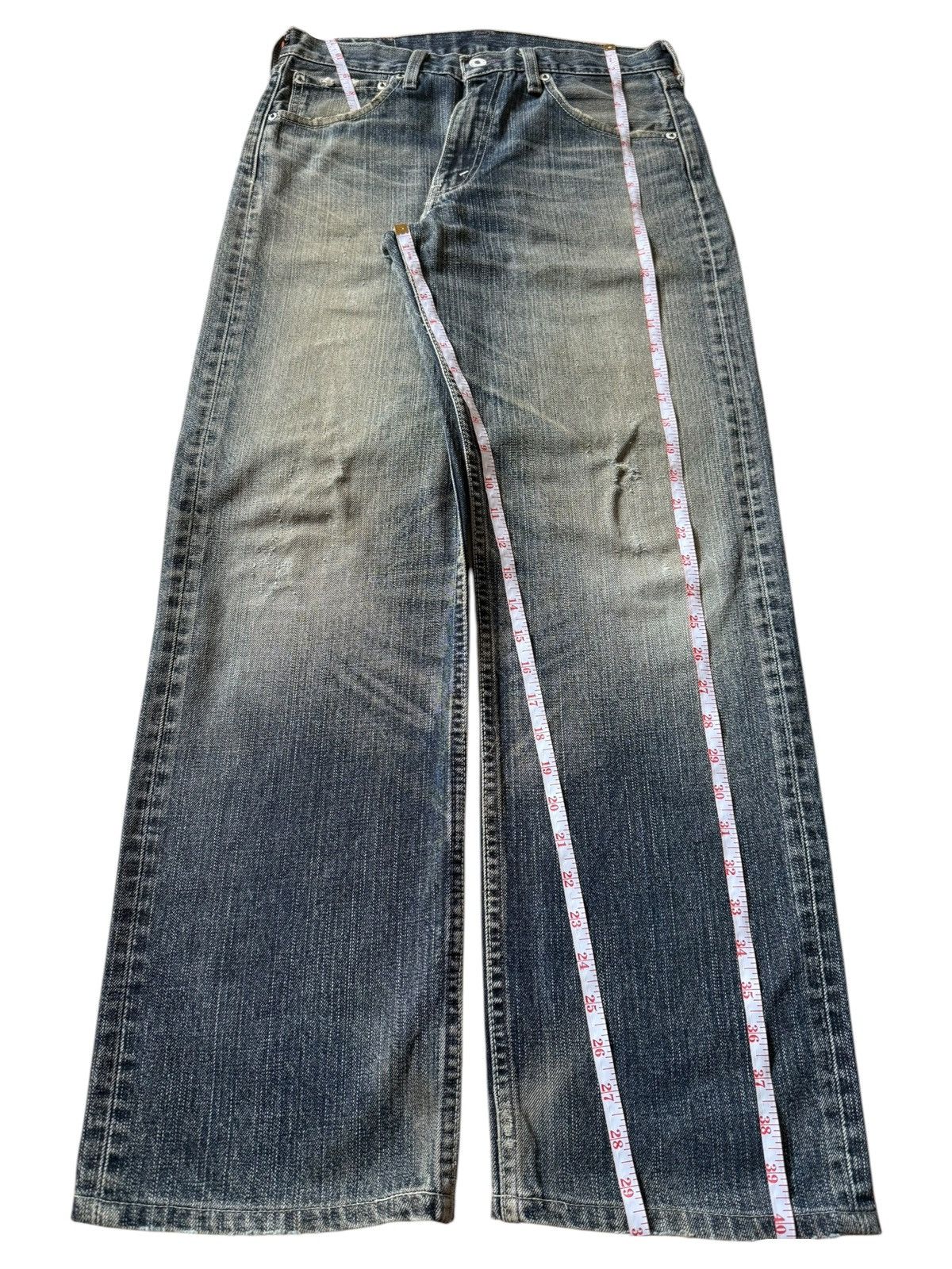 Levi's Vintage 90s Levis 503 Mud Wash Distress Baggy Jeans Size US 30 / EU 46 - 7 Thumbnail