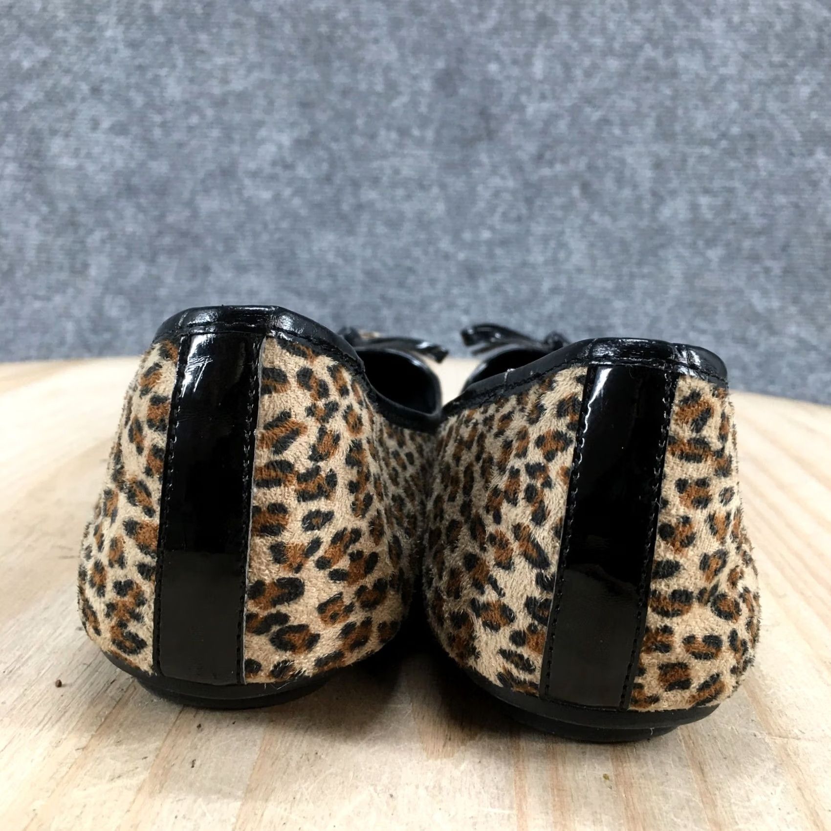 Vintage Arizona Jean Co Shoes Womens 7 M Animal Print Slip On Ballet Flats Brown Fabric Shoes Size 28" / US 6 / IT 42 - 7 Thumbnail