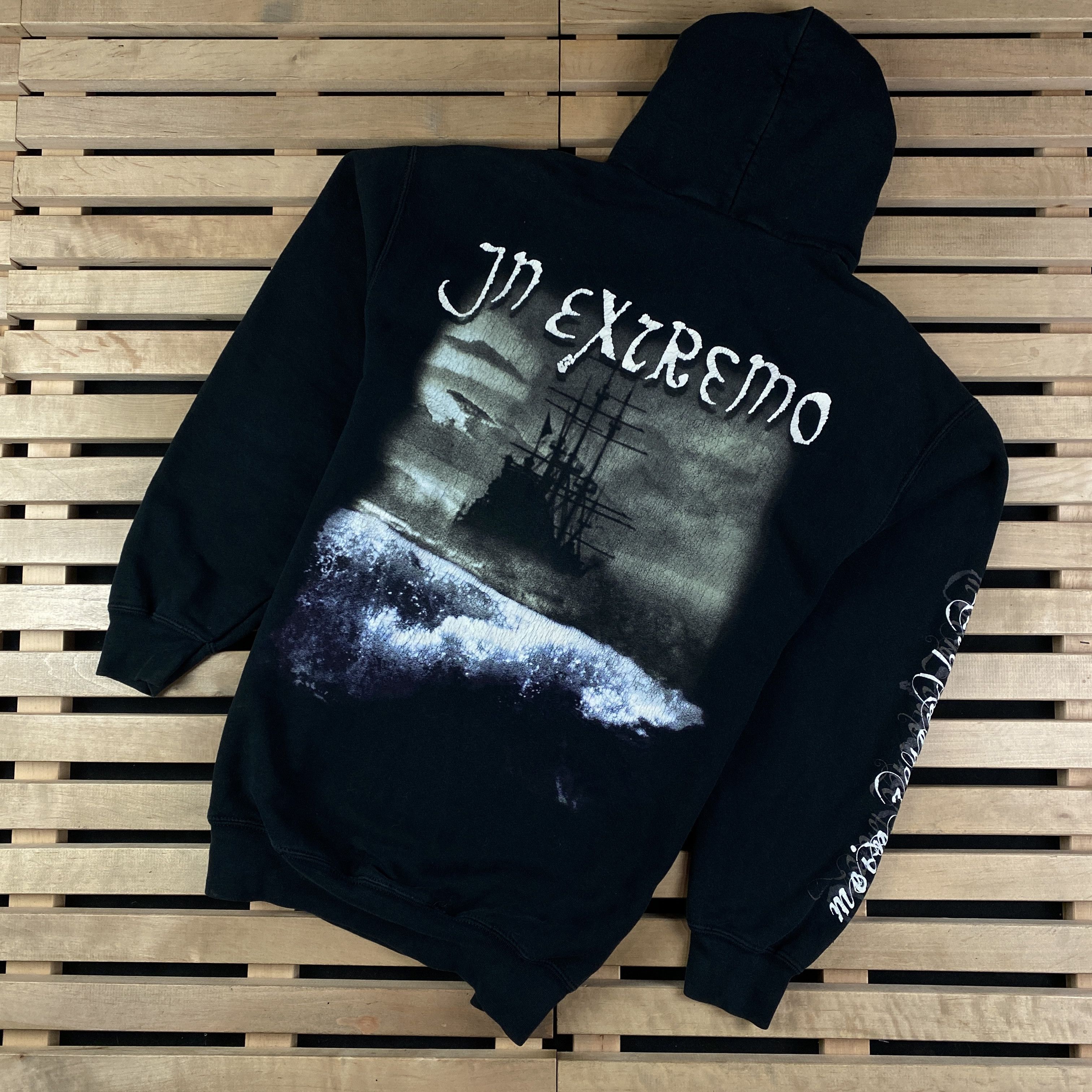 Band Tees × Vintage Mens Vintage Hoodie In Extremo Size Xl Cotton Size US XL / EU 56 / 4 - 4 Thumbnail