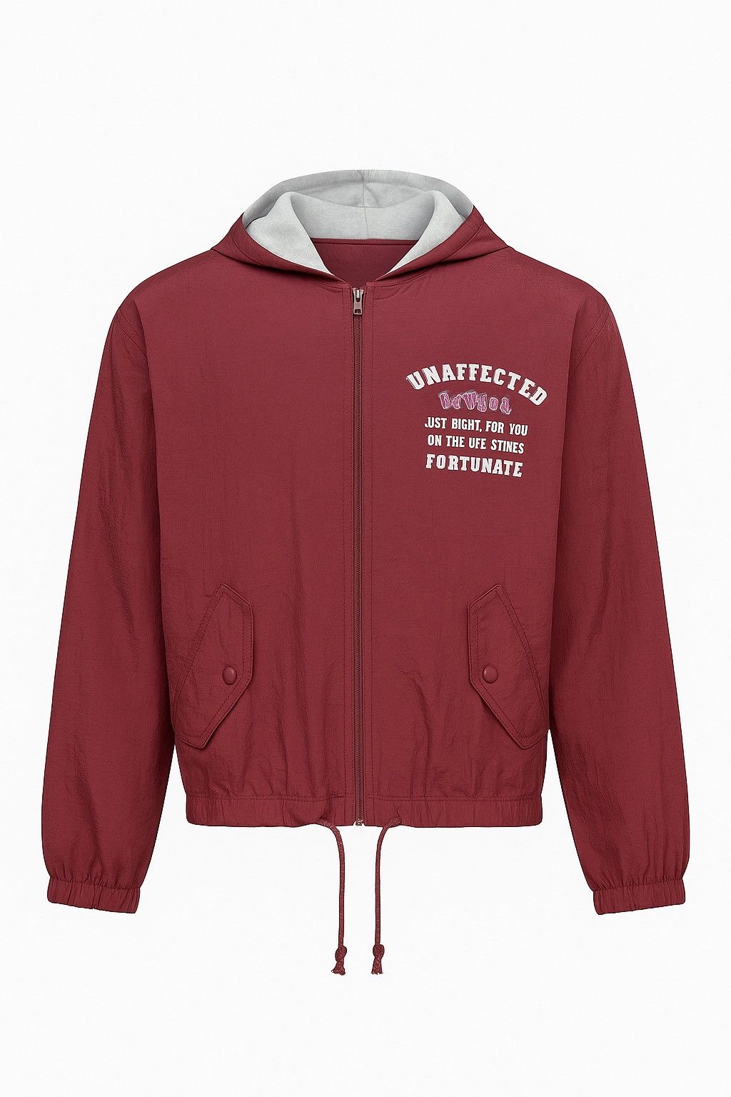 Vintage Vintage Sunford Maroon Windbreaker Hoodie Jacket Typography Size US M / EU 48-50 / 2 - 2 Thumbnail