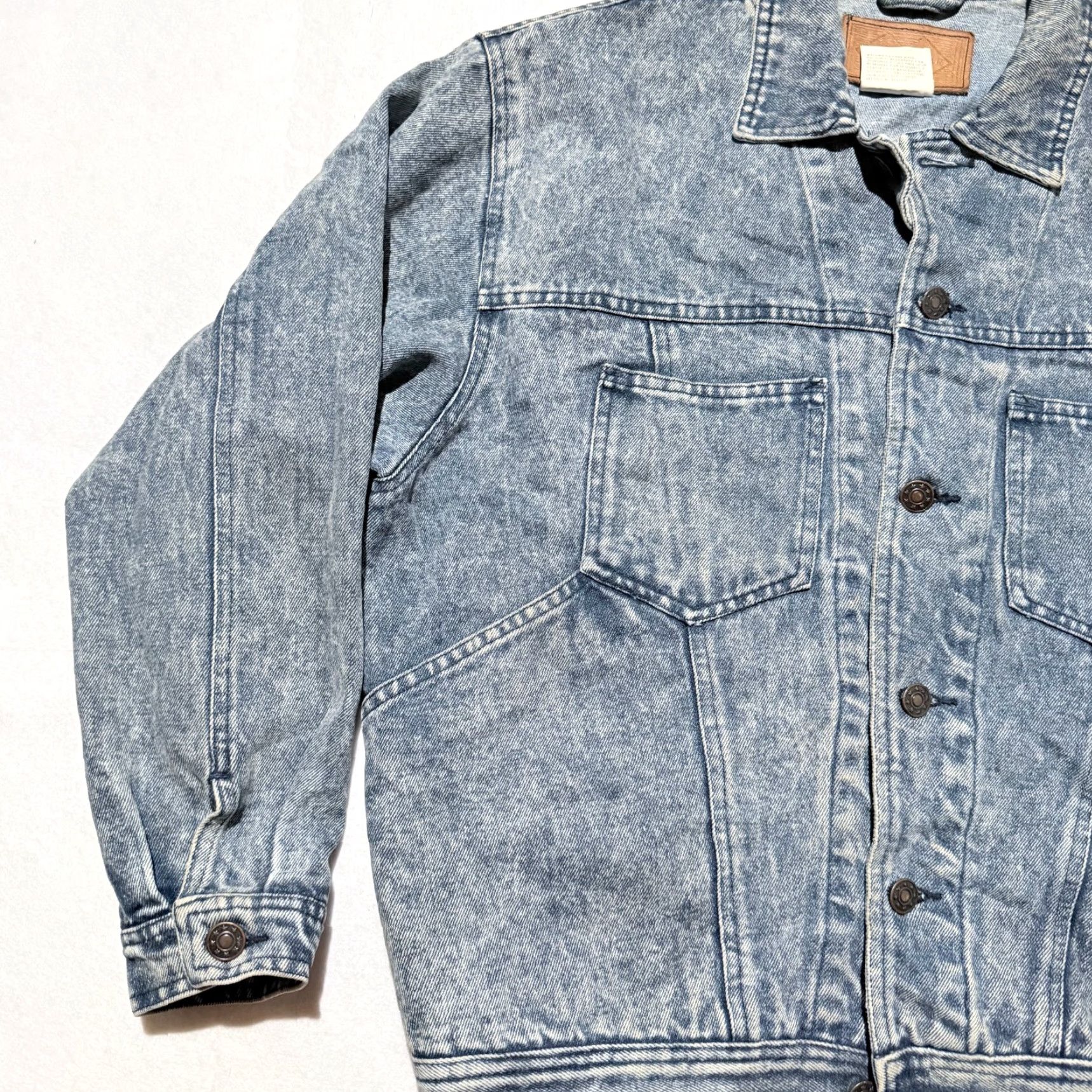 Denime VINTAGE Nuggets Wear Trucker Jacket Blue Acid Wash Denim Oversized Retro Y2K - Medium Mens Jacket Size US M / EU 48-50 / 2 - 3 Thumbnail