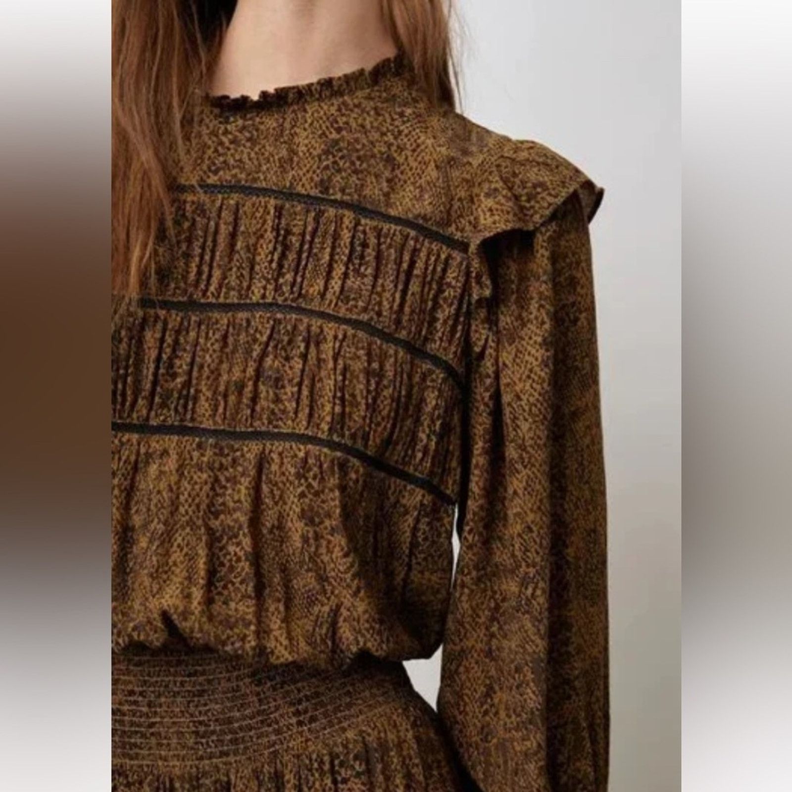 Rails Rails $228 Faren Sepia Python Mini Dress Size Medium EUC Size M / US 6-8 / IT 42-44 - 8 Thumbnail