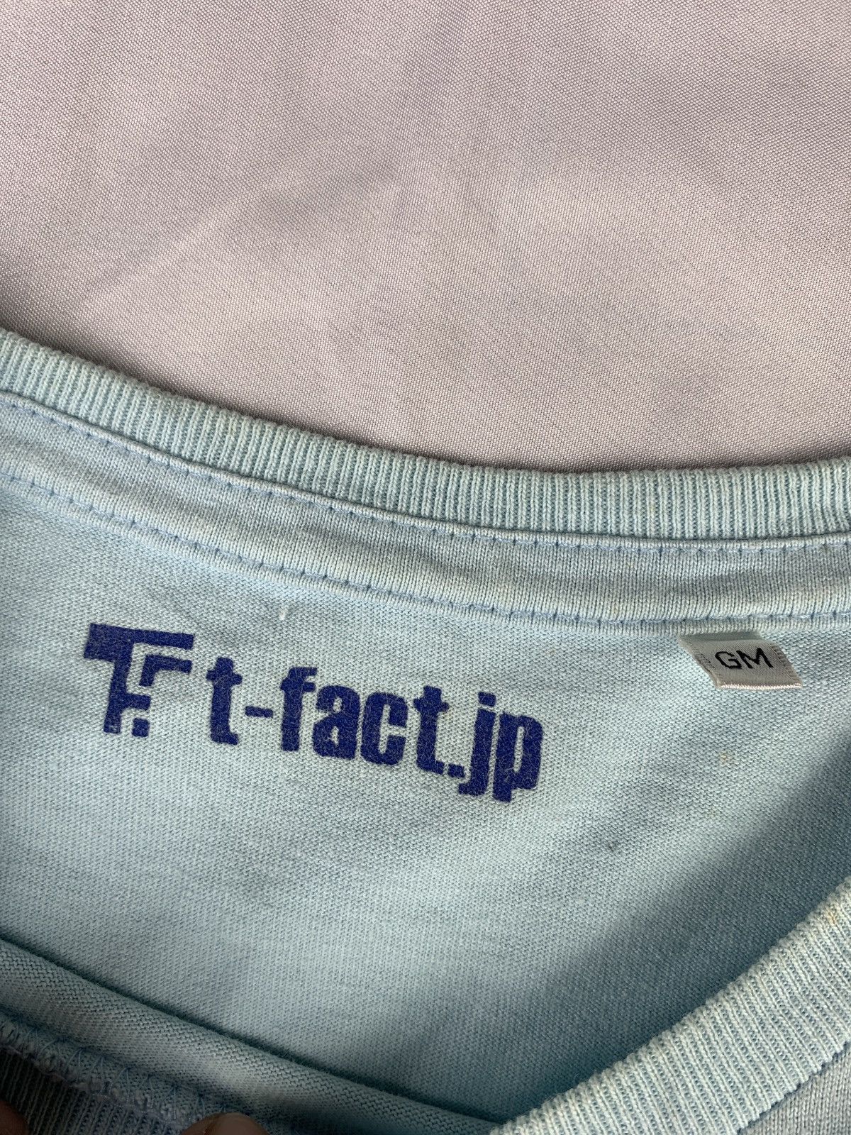 Japanese Brand t-fact Soft Blue Japan Protest Art Graphic Tee Size US S / EU 44-46 / 1 - 6 Thumbnail