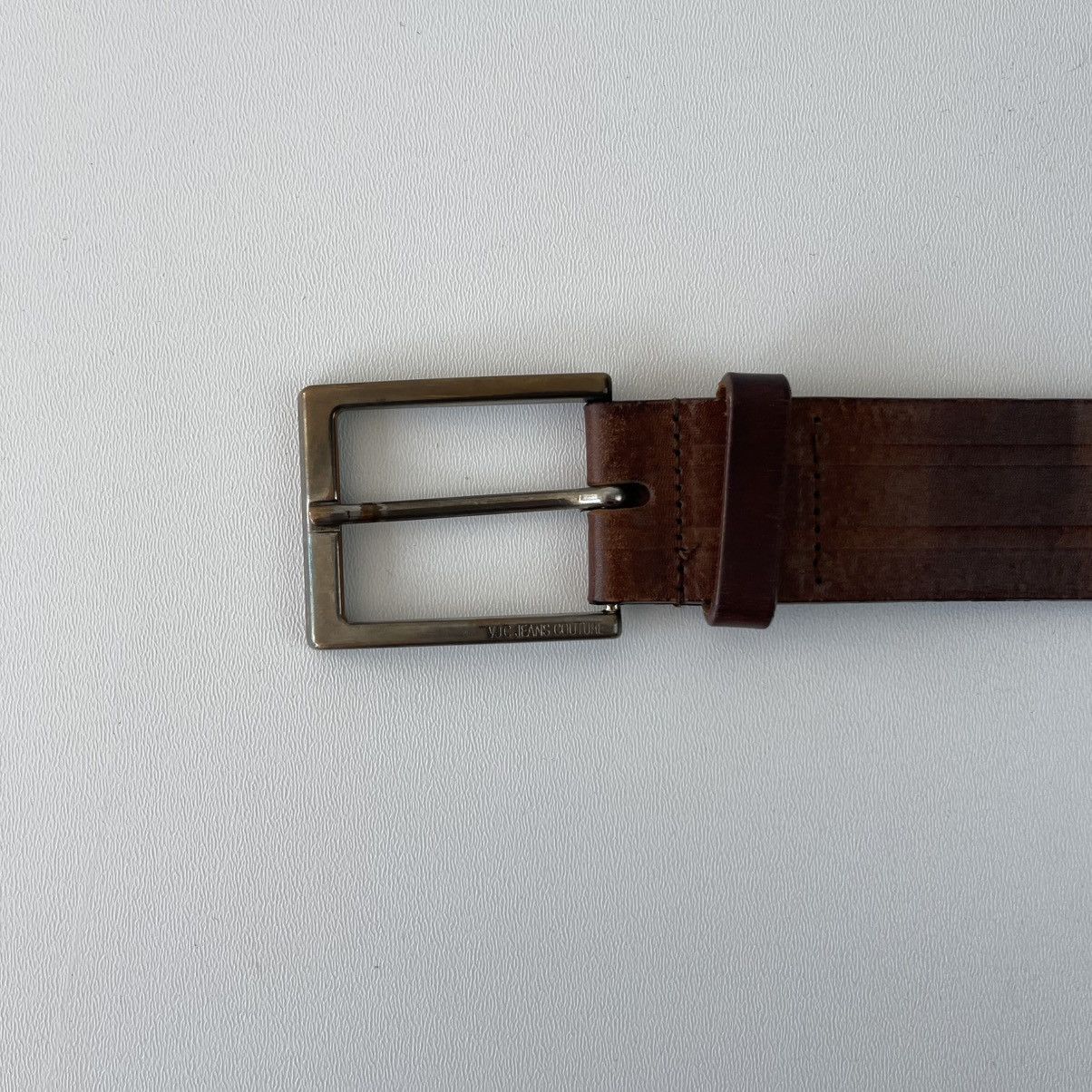 Versace Jeans Couture Versace Jeans Couture Leather Belt Brown CV0F14/80542 Size 32 - 5 Thumbnail
