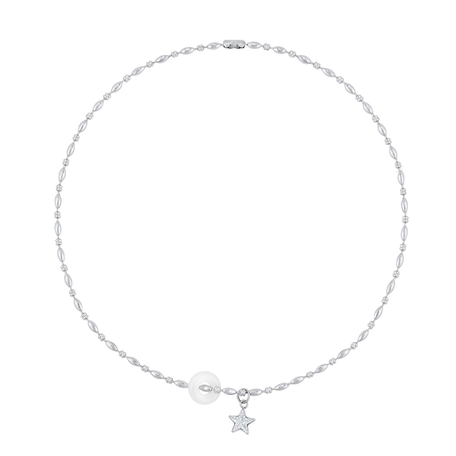 Japanese Brand Silver Star Charm Men's Chain Necklace, Stylish Pendant Size ONE SIZE - 6 Thumbnail