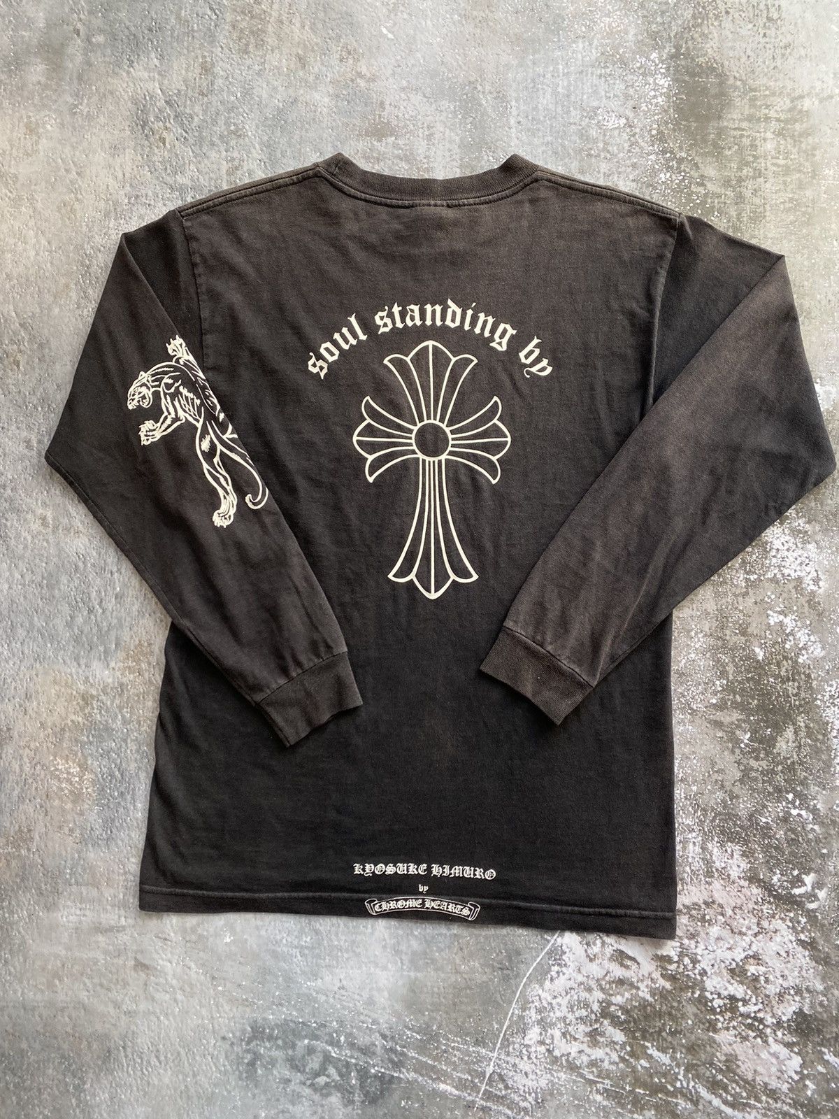 image of Chrome Hearts Kyosuke Himuro Soul Standing By Long Sleeve in Black, Men's (Size Medium)
