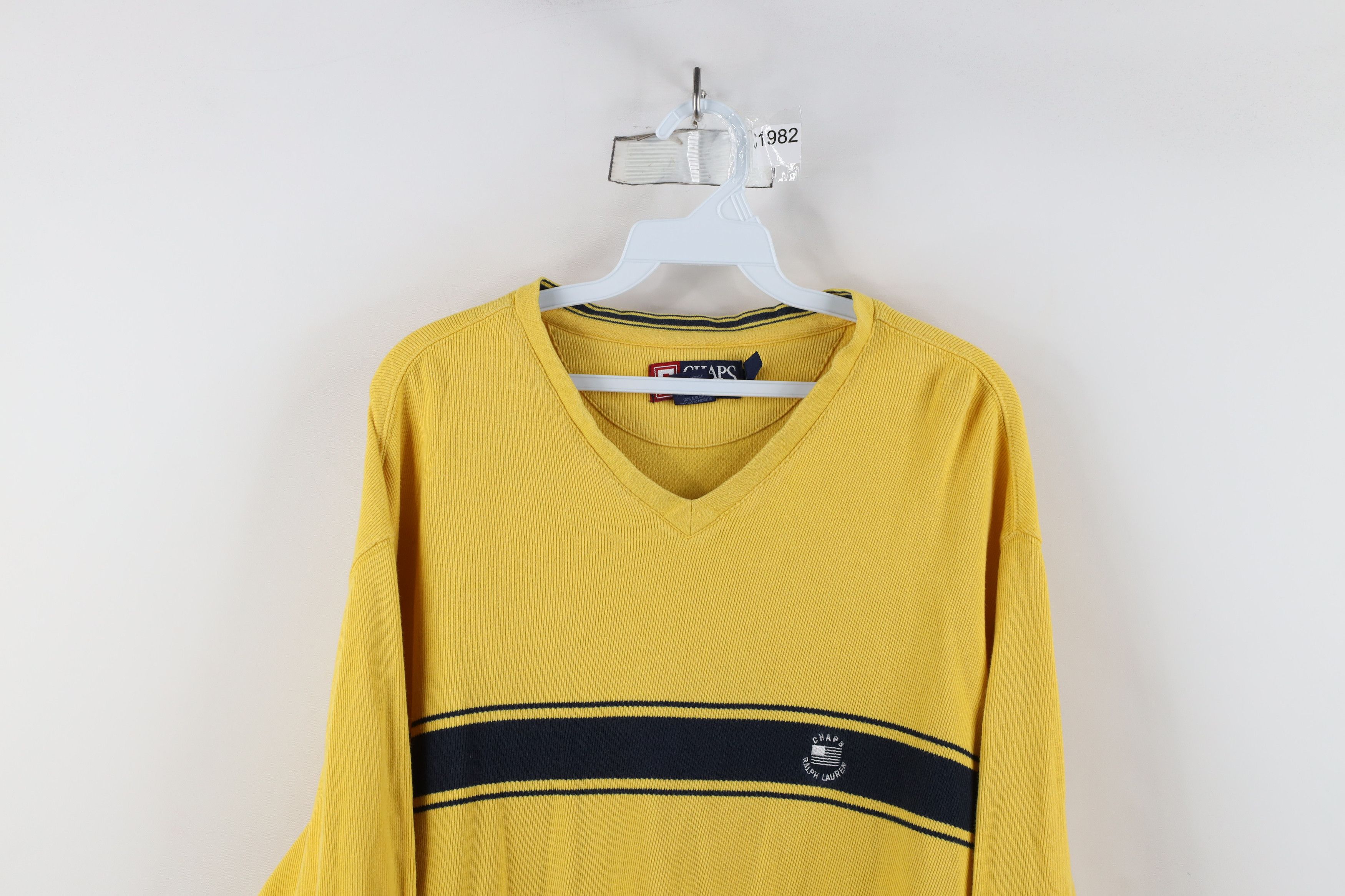 Ralph Lauren × Vintage Vintage 90s Chaps Ralph Lauren Ribbed Long Sleeve T-Shirt Size US XXL / EU 58 / 5 - 2 Thumbnail
