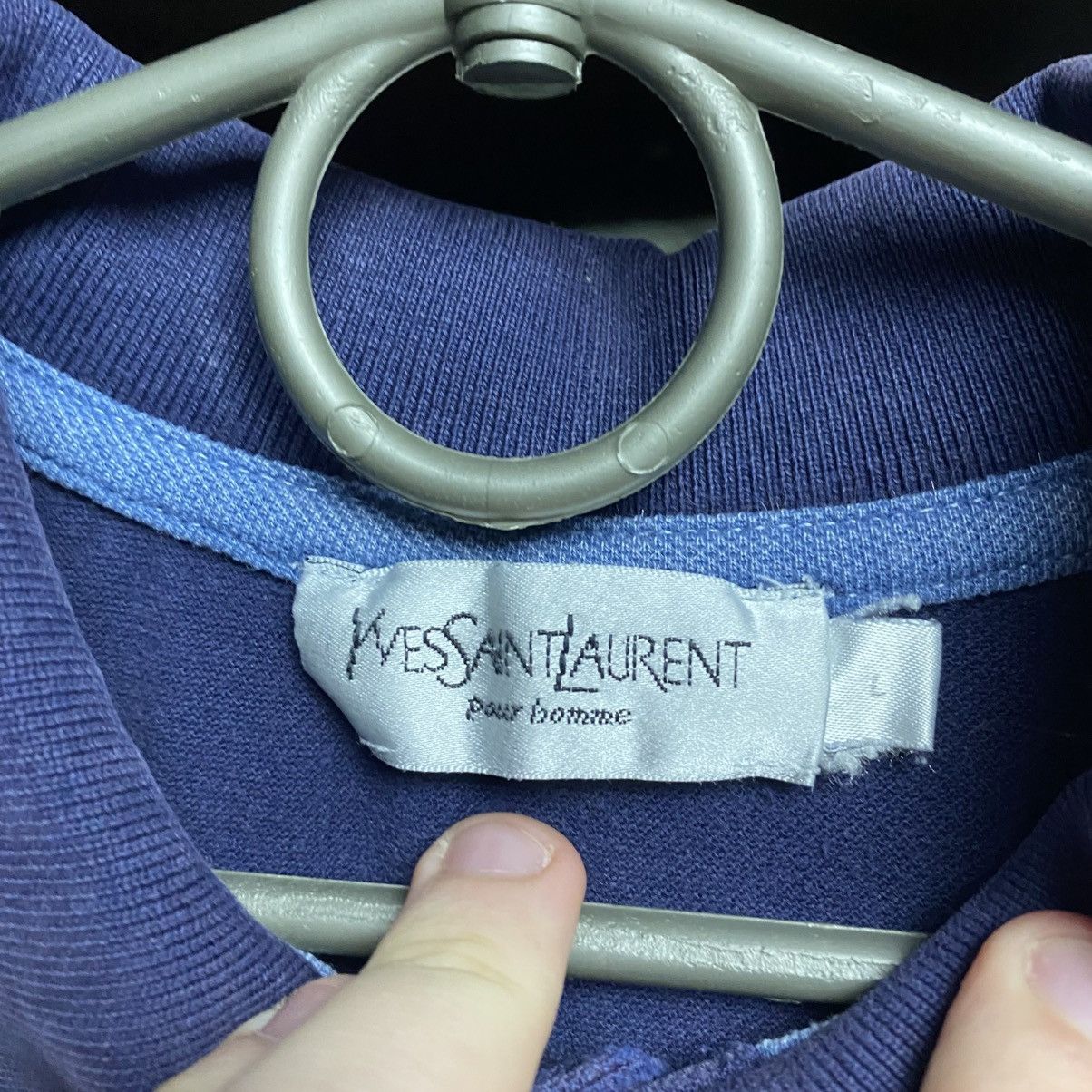Yves Saint Laurent Luxury Yves Saint Laurent Small logo faded vintage polo Size US L / EU 52-54 / 3 - 4 Thumbnail