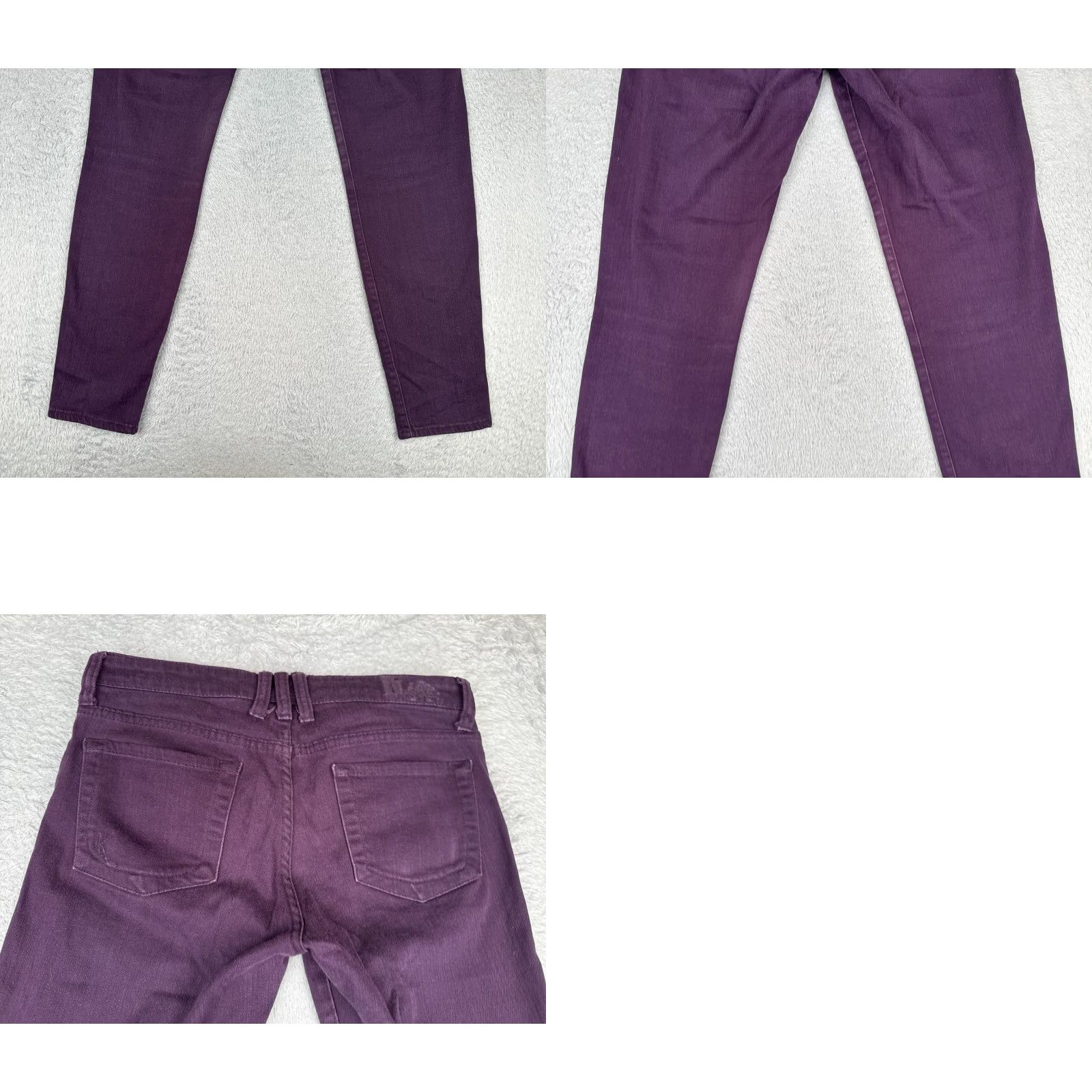 Vintage KUT from the Kloth Diana Skinny Jeans Women 6 Purple Low Rise 30x30 Cotton Blend Denim 5-Pocket Distressed Stretch Vintage No Size 28" / US 6 / IT 42 - 10 Thumbnail