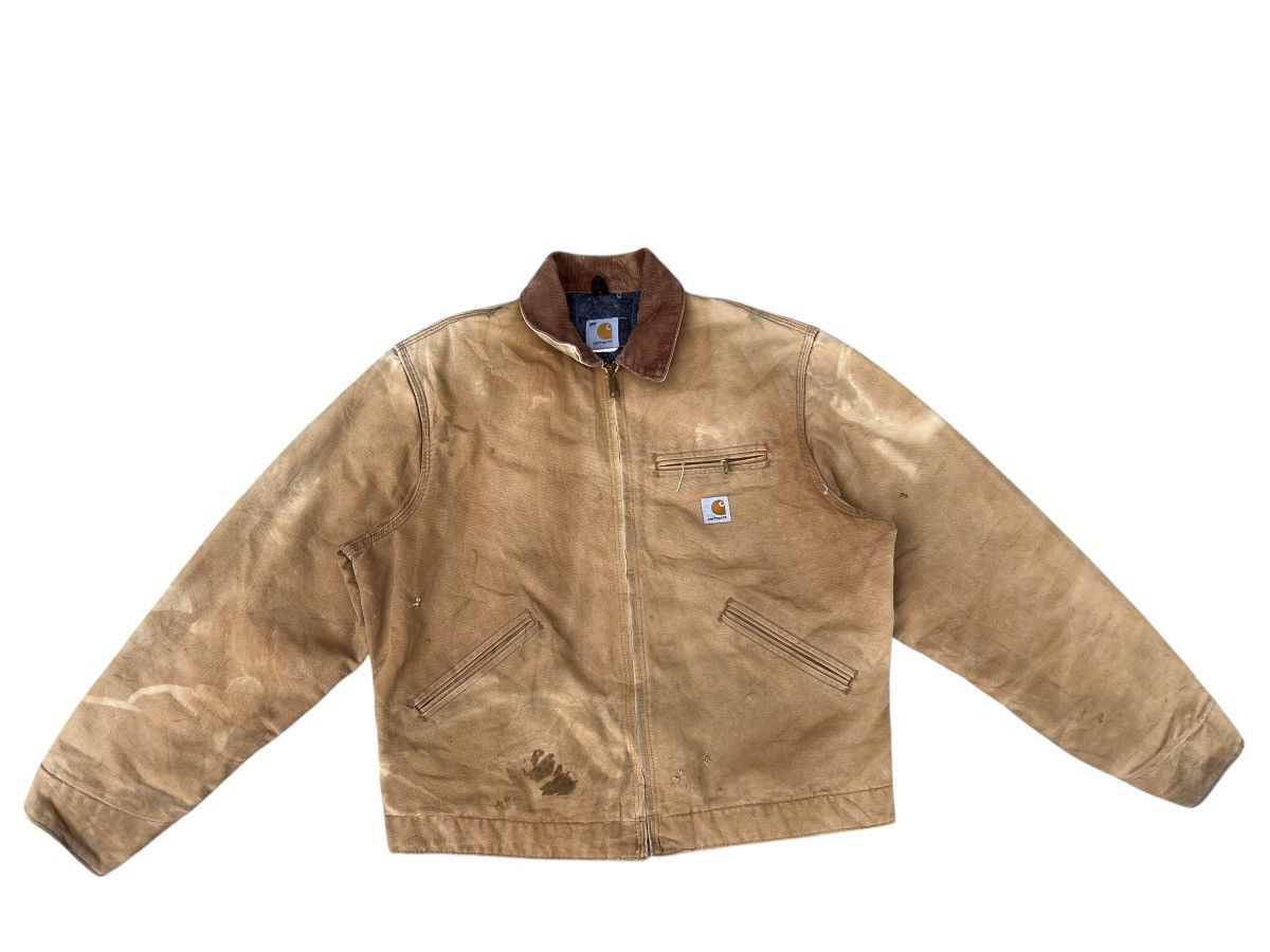 Carhartt Distressed 90s Carhartt Detroit Blanket Lined Senim Jacket Size US L / EU 52-54 / 3 - 3 Thumbnail