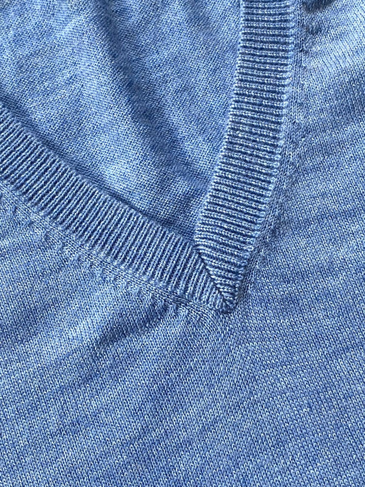 Kiton $1450 Kiton Napoli 100% Cashmere V-Neck Sweater Baby Blue Size US L / EU 52-54 / 3 - 6 Thumbnail
