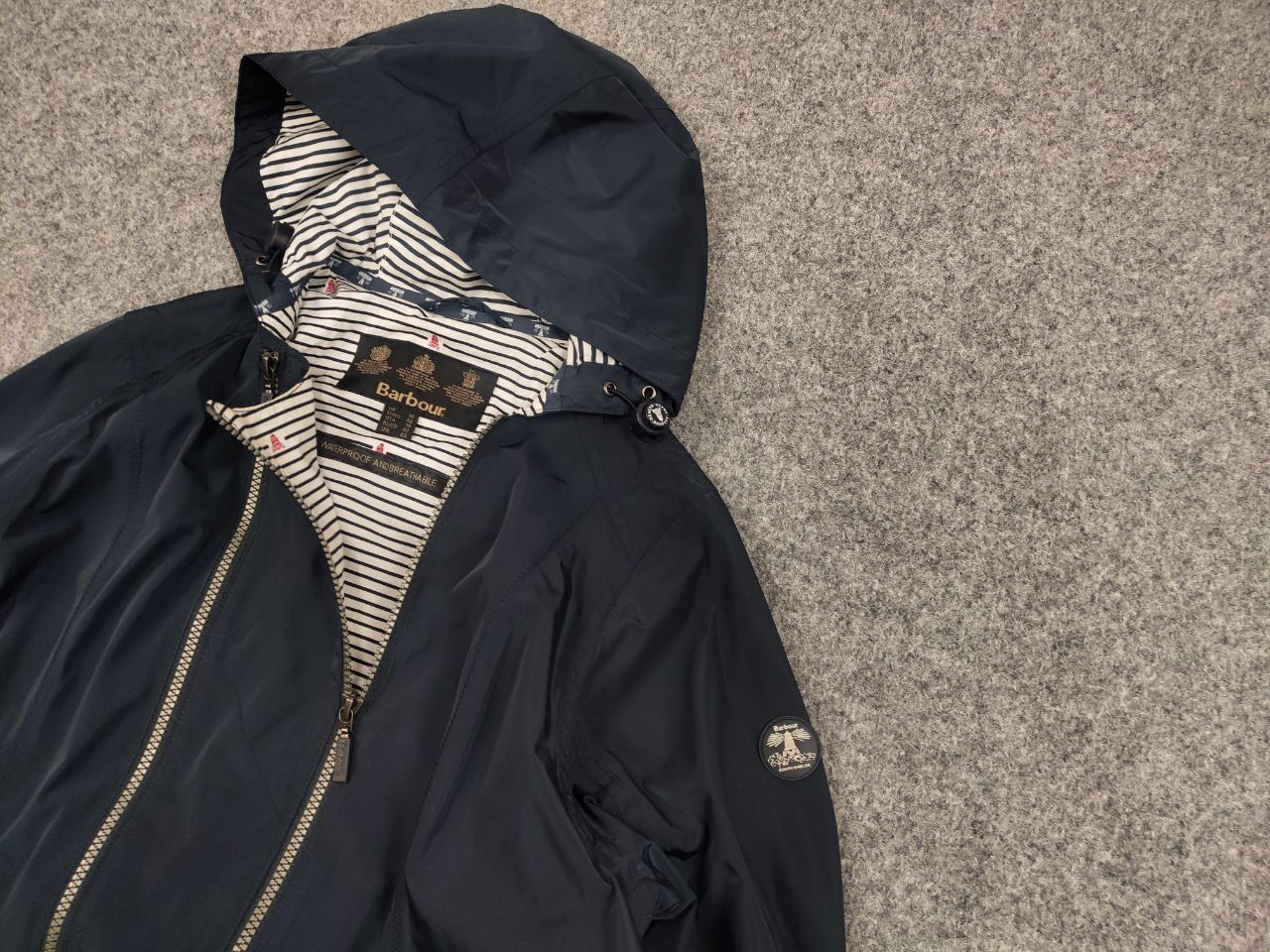 Barbour Barbour Pendeen Waterproof Womens Hoodie Zip Blue Jacket Size L / US 10 / IT 46 - 4 Thumbnail