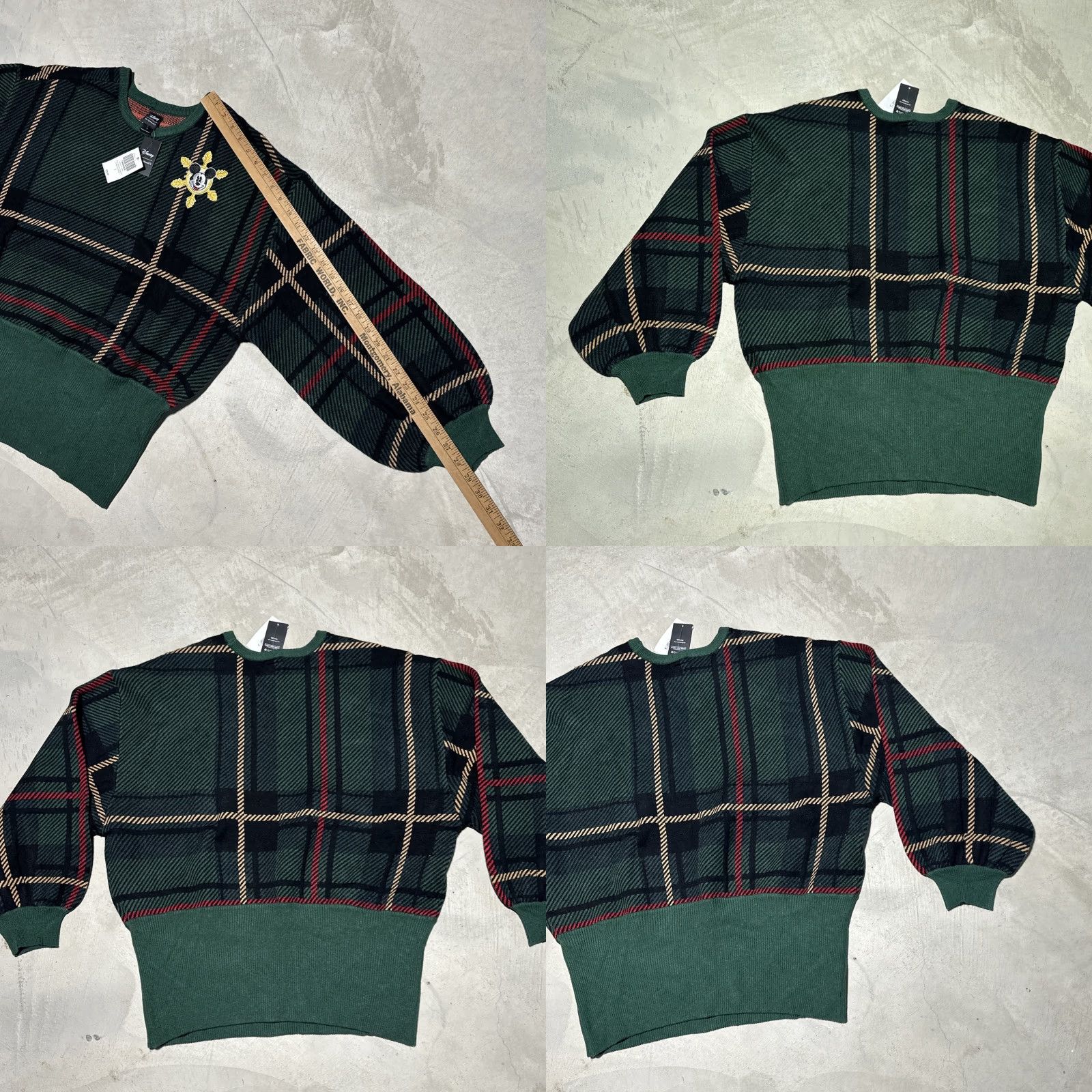 Vintage Her Universe Disney Holiday Plaid Mickey Mouse Knit Sweater NWT Women’s XL Size XL / US 12-14 / IT 48-50 - 8 Thumbnail