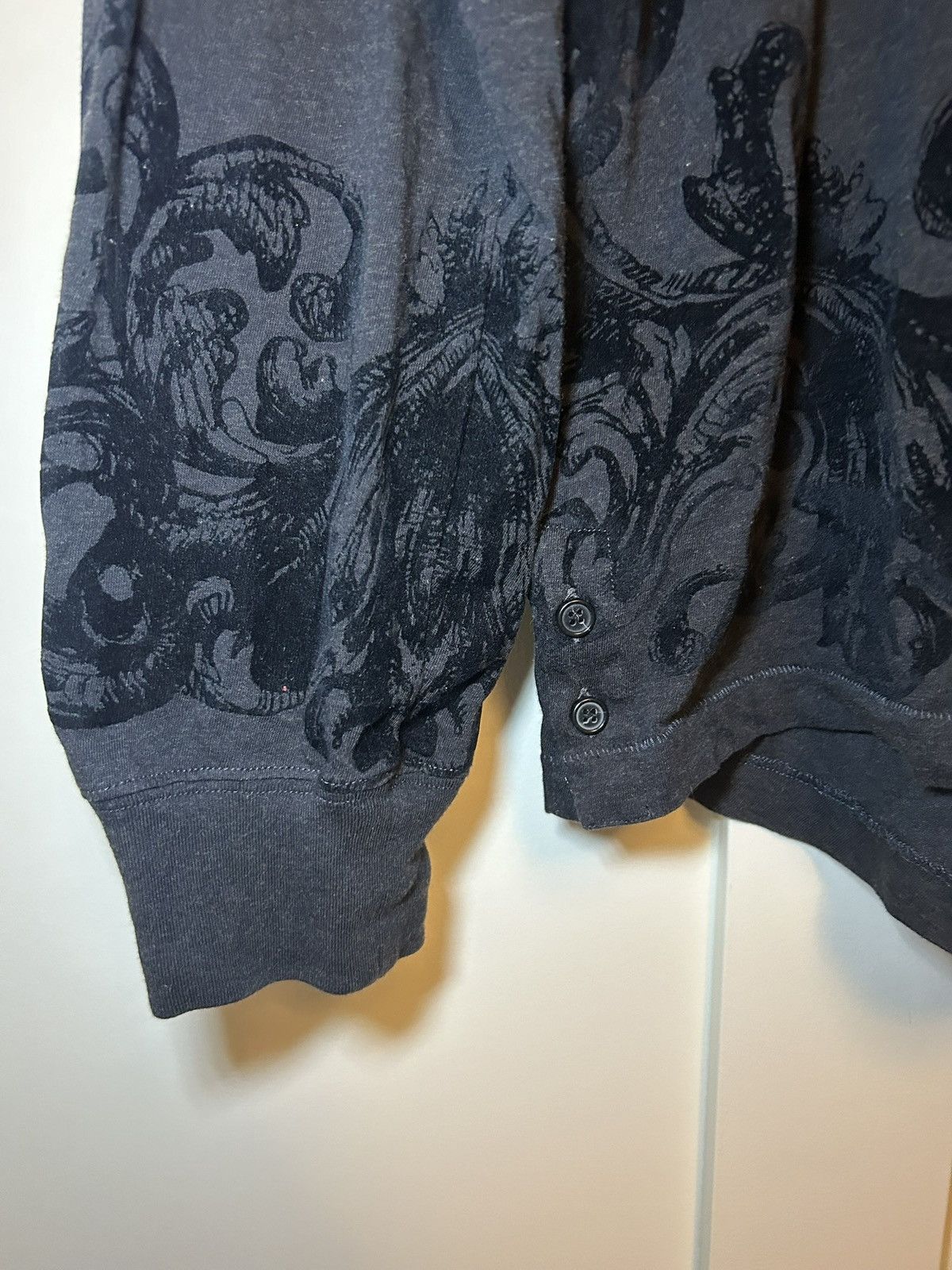 Dolce & Gabbana Vintage Dolce & Gabbana floral velvet print longsleeve shirt Size US XL / EU 56 / 4 - 5 Thumbnail