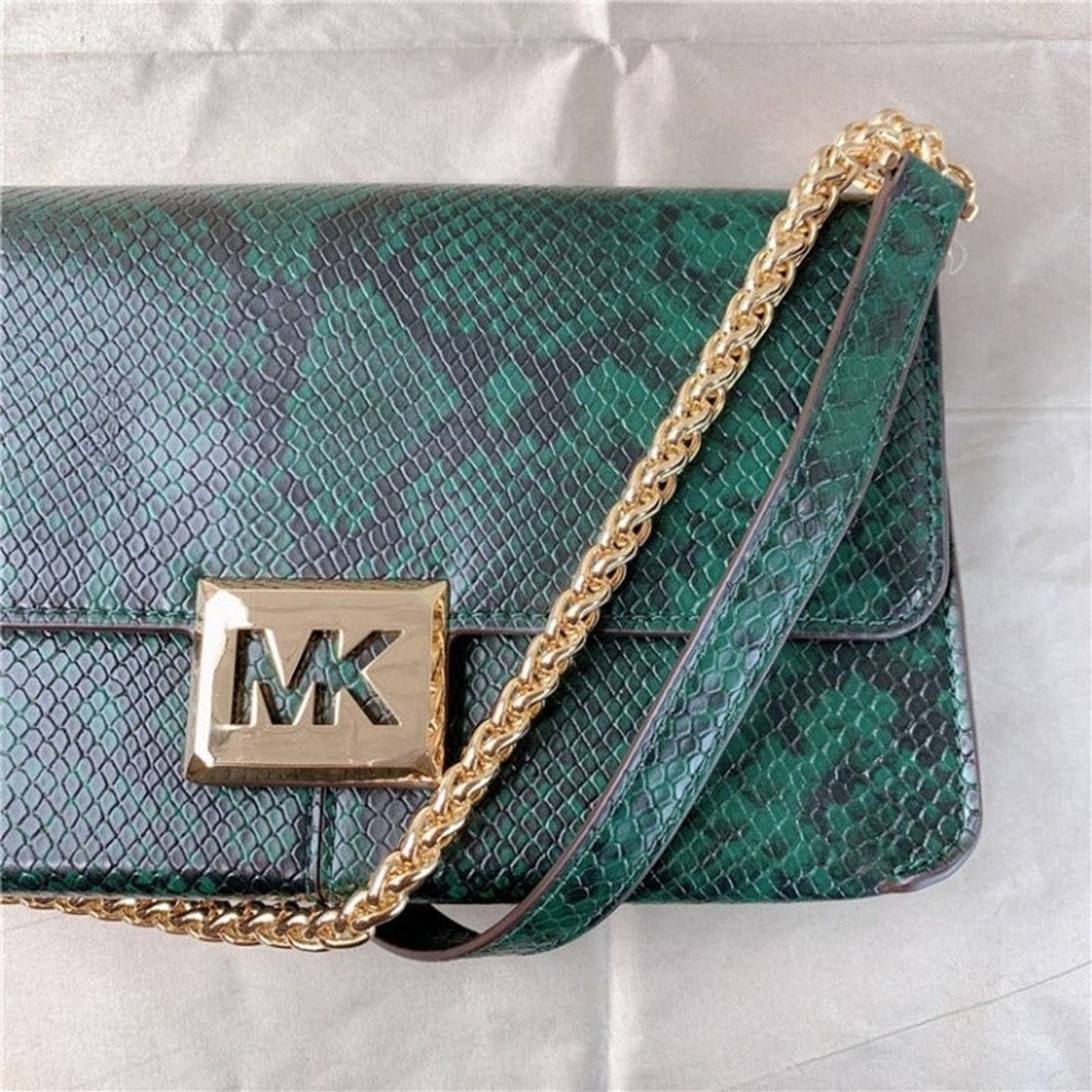 Michael Kors Michael Kors 35F1G6SL3G Sonia Medium Snake Embossed Faux Bag Size ONE SIZE - 5 Thumbnail