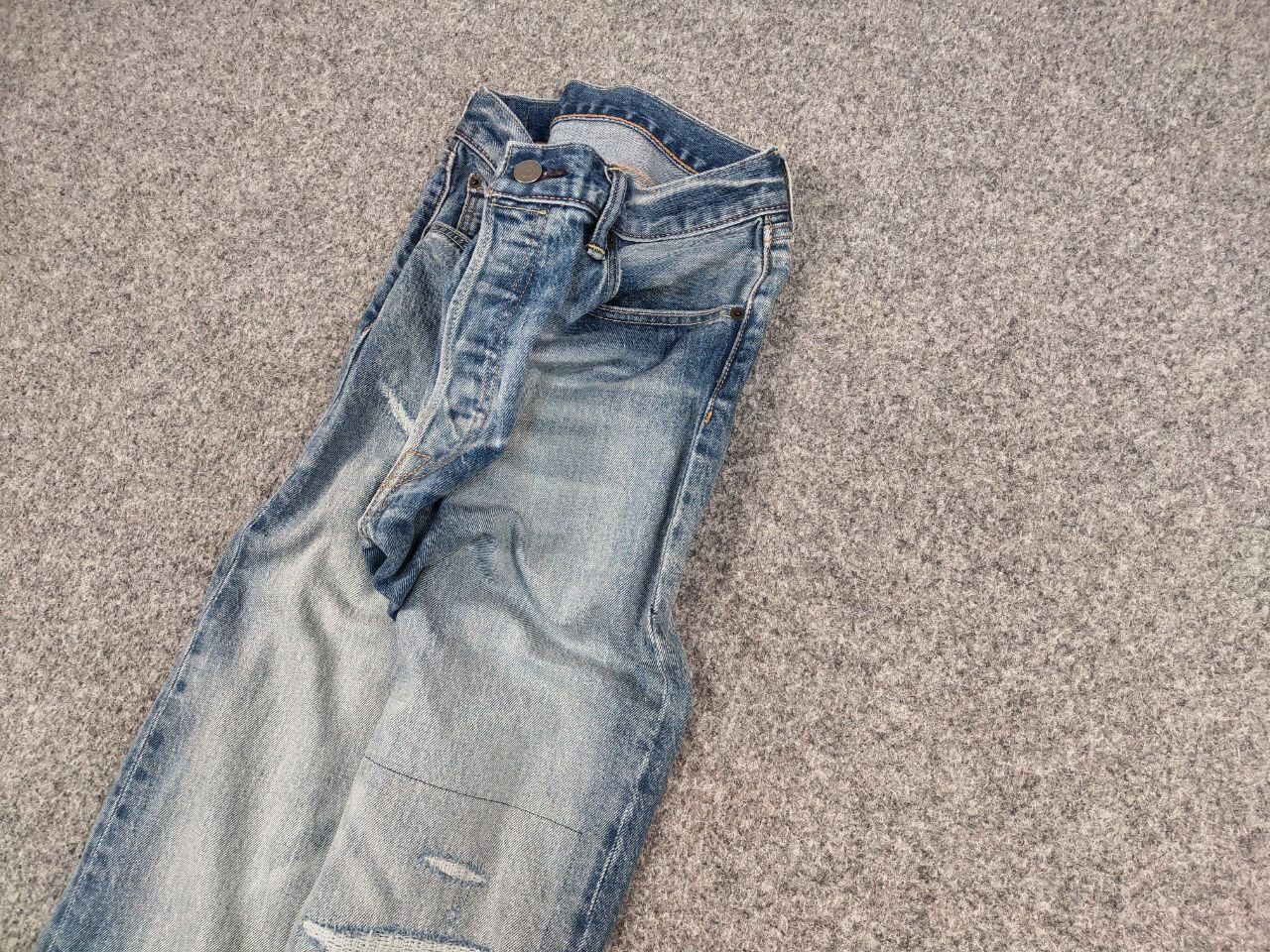 Levi's Levis 501 Patchwork Denim Distressed Jeans Vintage Style Size US 34 / EU 50 - 4 Thumbnail