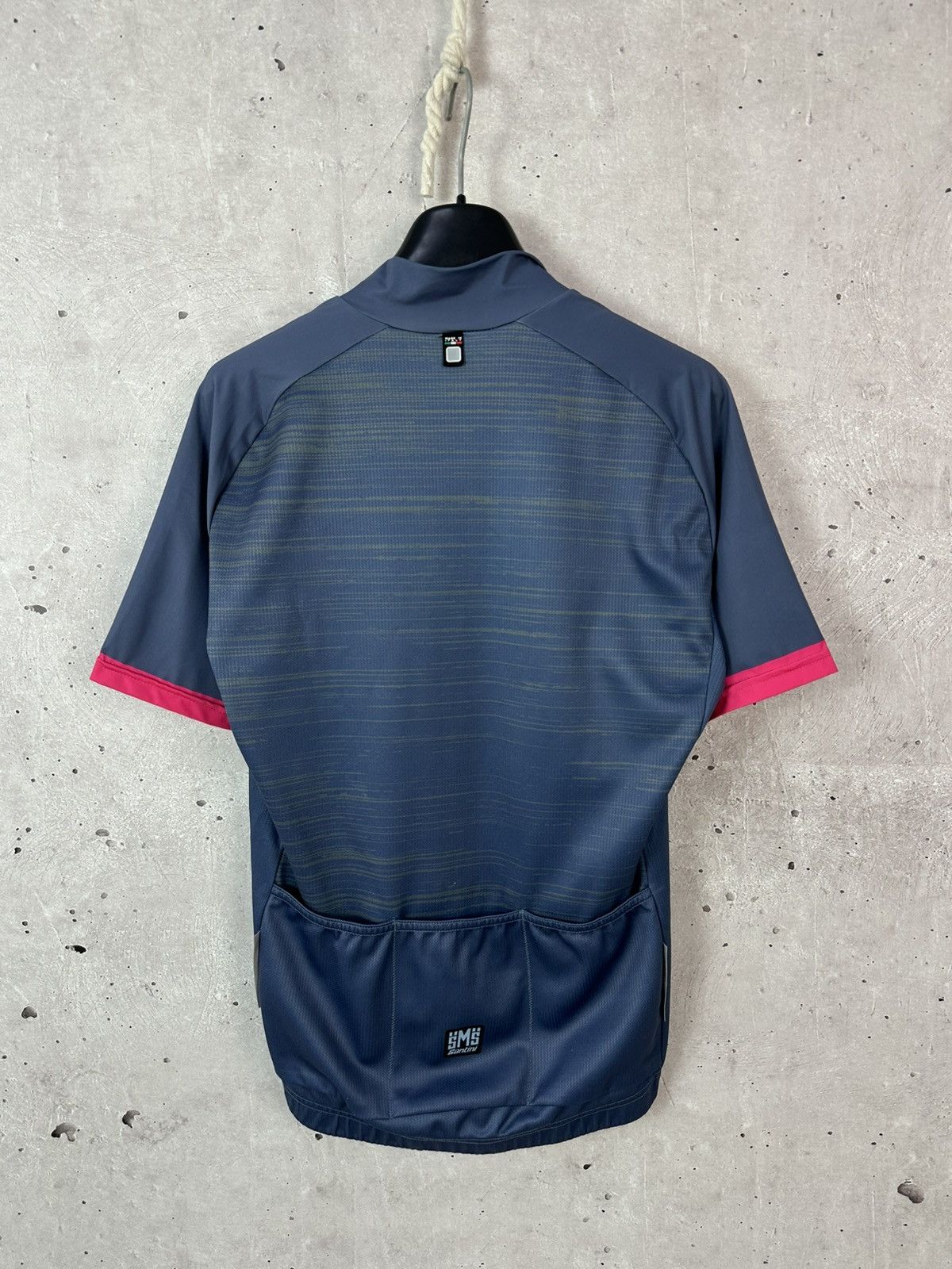 Other Santini Stripped Blue Full Zip Short Sleeve Cycle Jersey Size US L / EU 52-54 / 3 - 8 Thumbnail