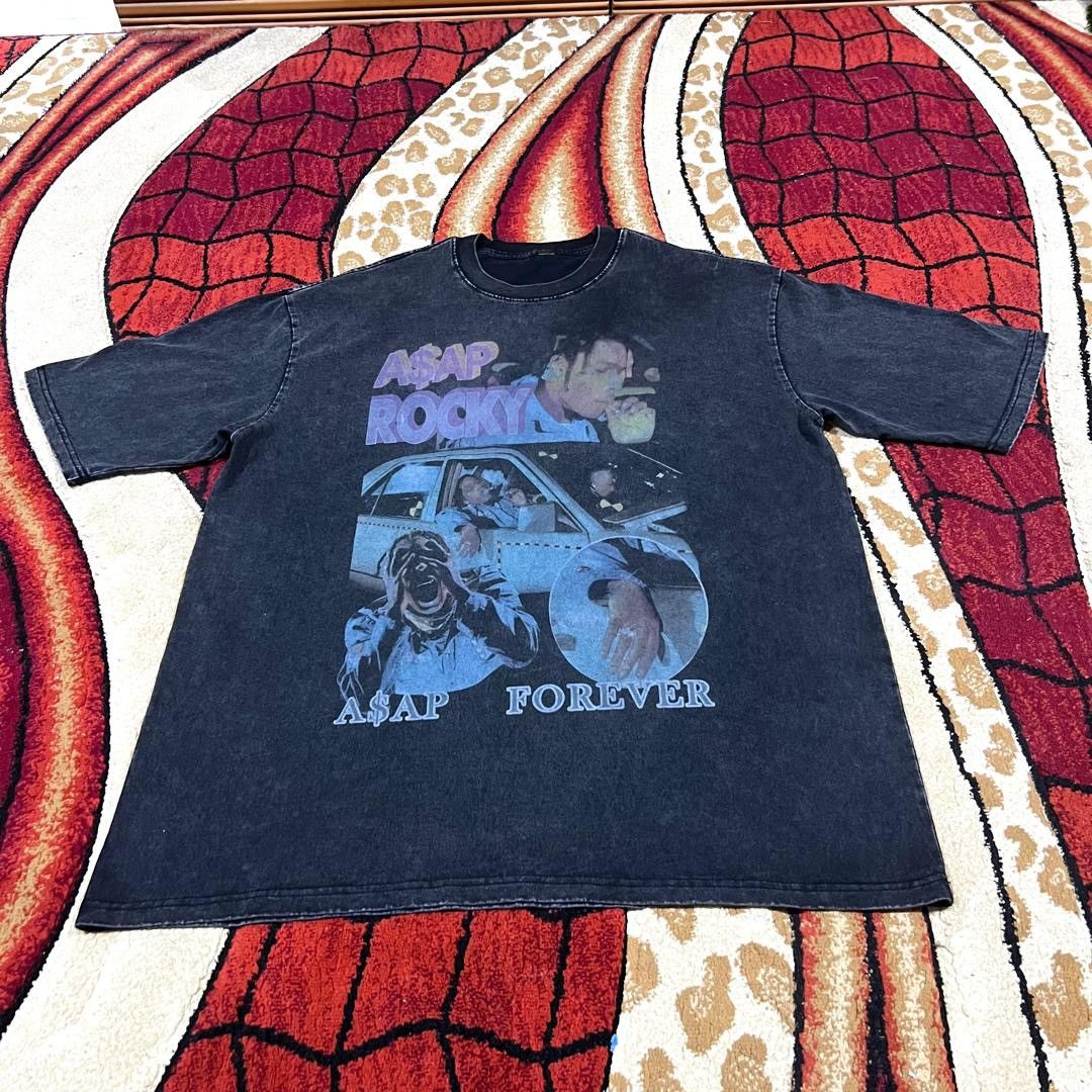 Rap Tees Vintage Thrashed Faded ASAP ROCKY ERD GRUNGE T Shirt Size US XL / EU 56 / 4 - 3 Thumbnail