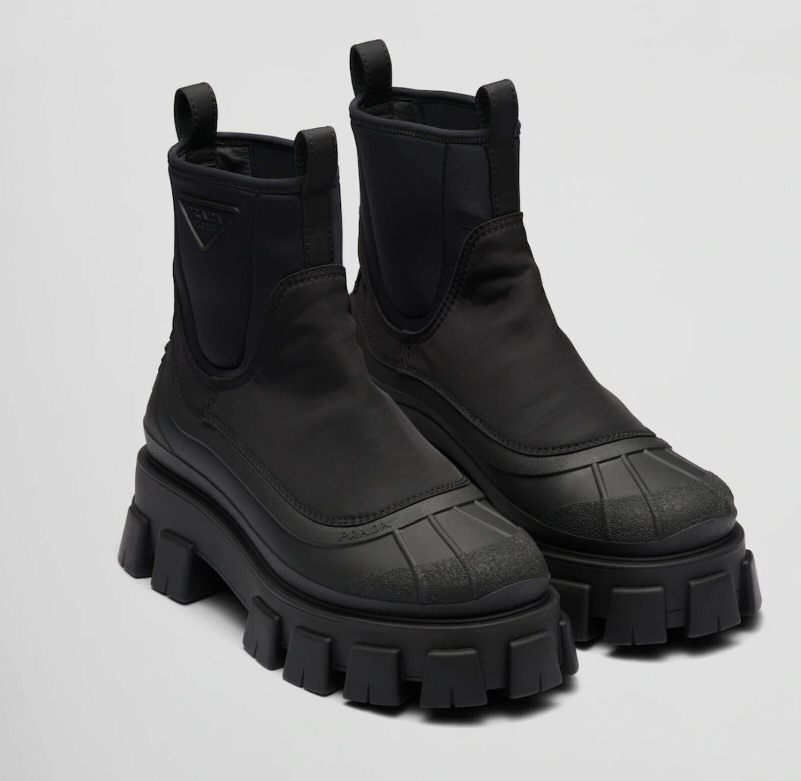 Prada $2.3K VALUE Monolith Re-Nylon Gabardine Boots Size US 6 / EU 39 - 1 Thumbnail