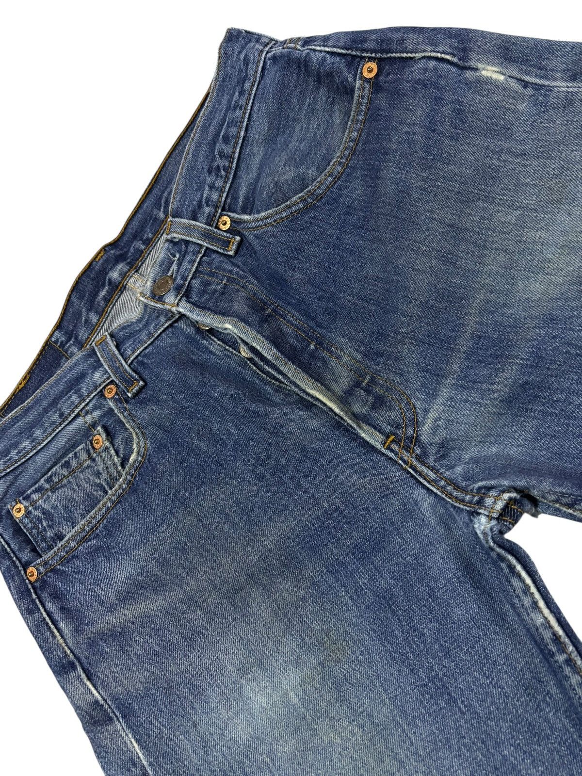 Levi's Vtg 90s Levis 501 Distressed Jeans Size US 30 / EU 46 - 4 Thumbnail