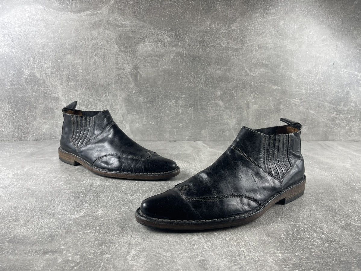 MoMA MOMA Vintage Artisan Black Leather Chelsea Ankle Boots Size US 8 / EU 41 - 4 Thumbnail