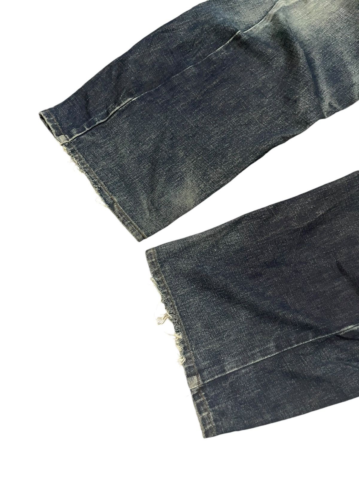 Edwin × Le Grande Bleu (L.G.B.) × Vintage 2000s Edwin Engineered E Function Curved Leg Aging Jeans Size US 36 / EU 52 - 4 Thumbnail