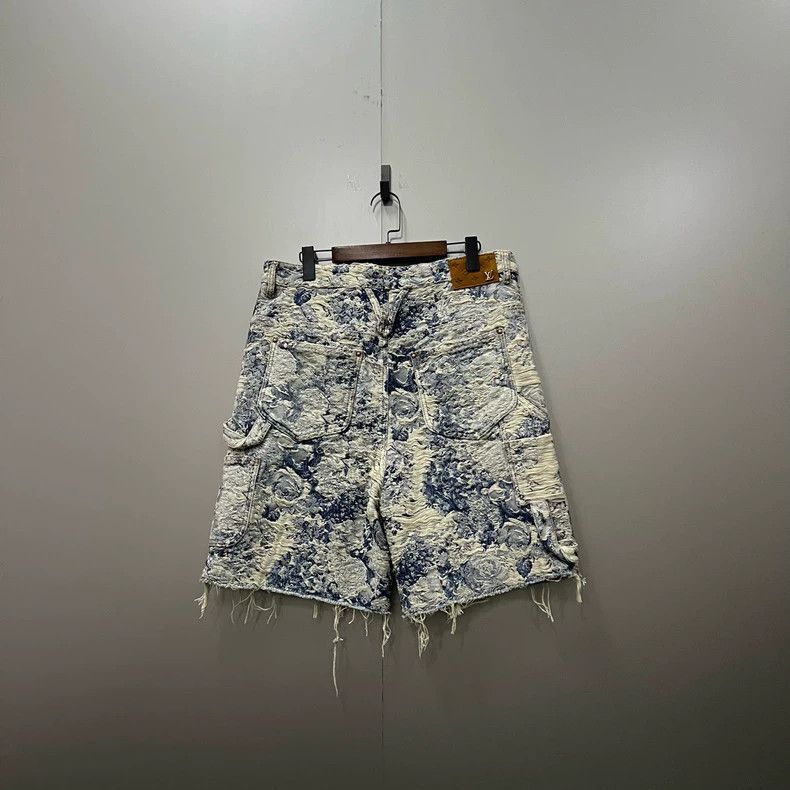 Louis Vuitton Louis Vuitton Tie-dyed floral embroidered shorts 2501-Nexta Size US 31 - 2 Thumbnail