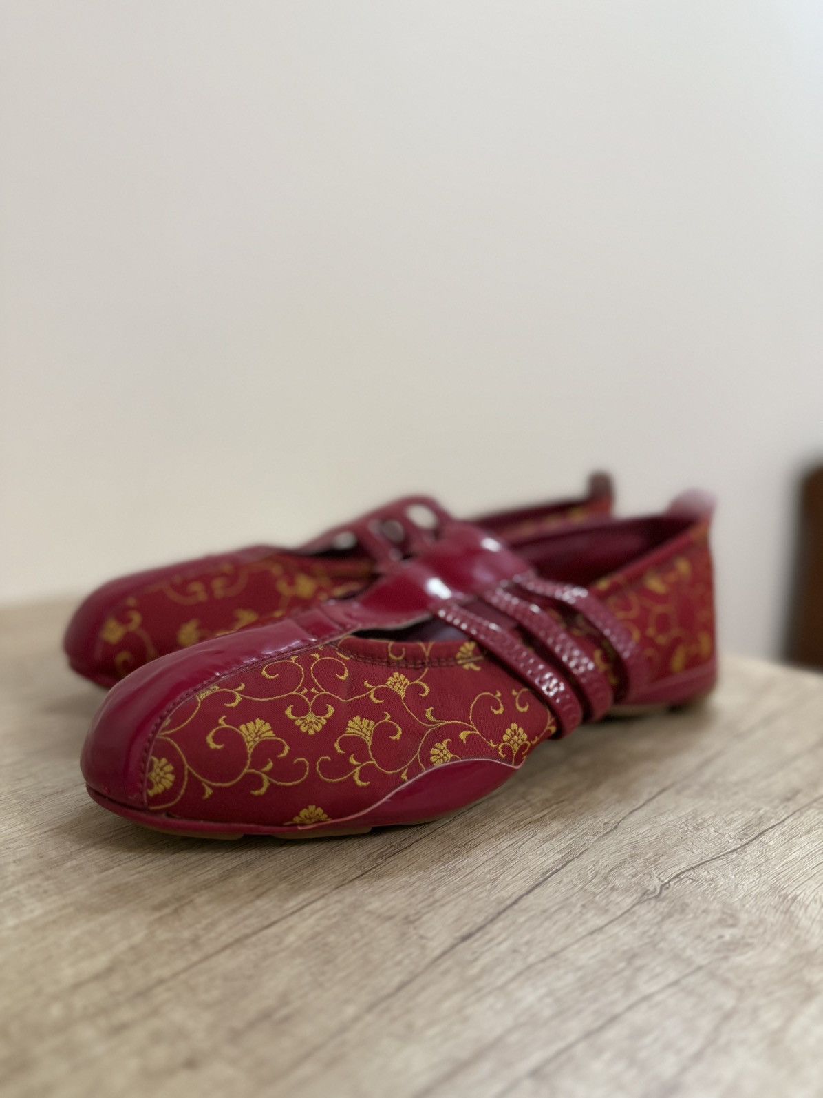 Adidas Adidas Y2K Red & Gold Mary Jane Sneakers – Archive Sample Size US 7 / IT 37 - 2 Thumbnail